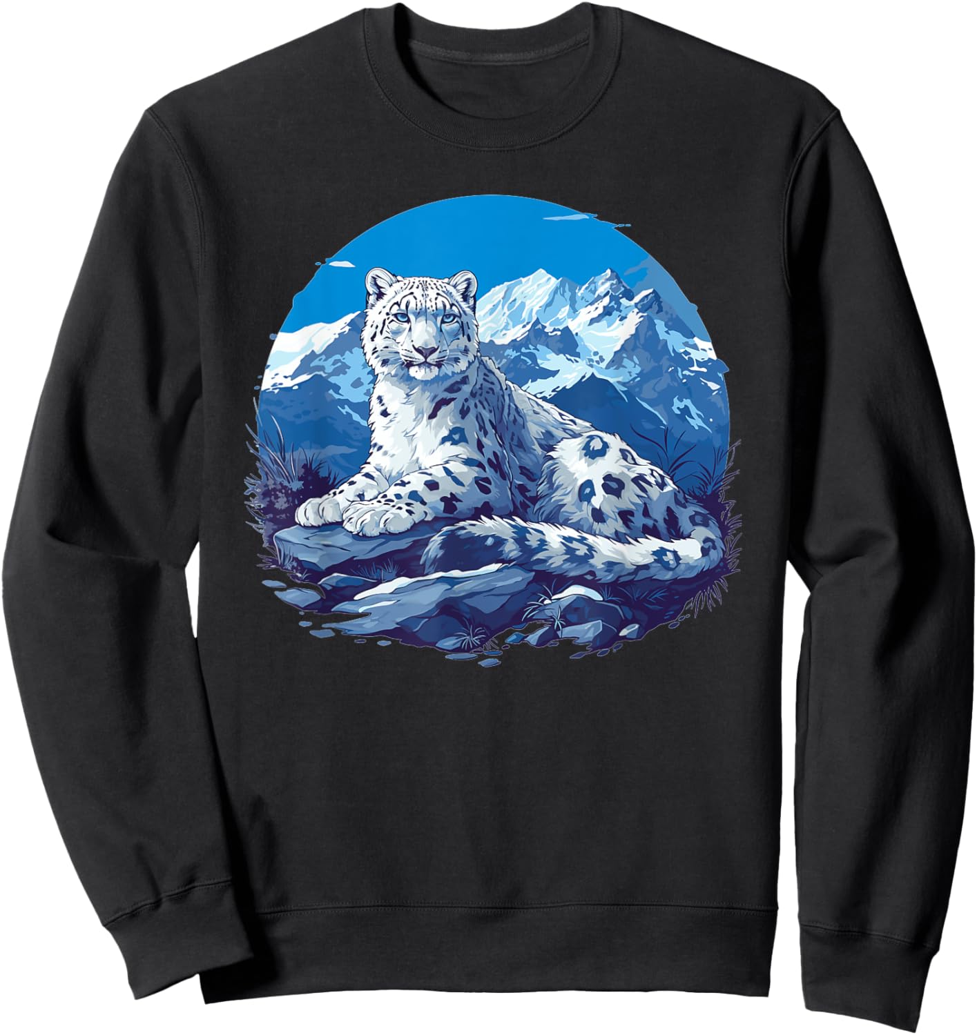 Snow Leopards Lovers Snow Leopard Sweatshirt - Sweatshirt | Black