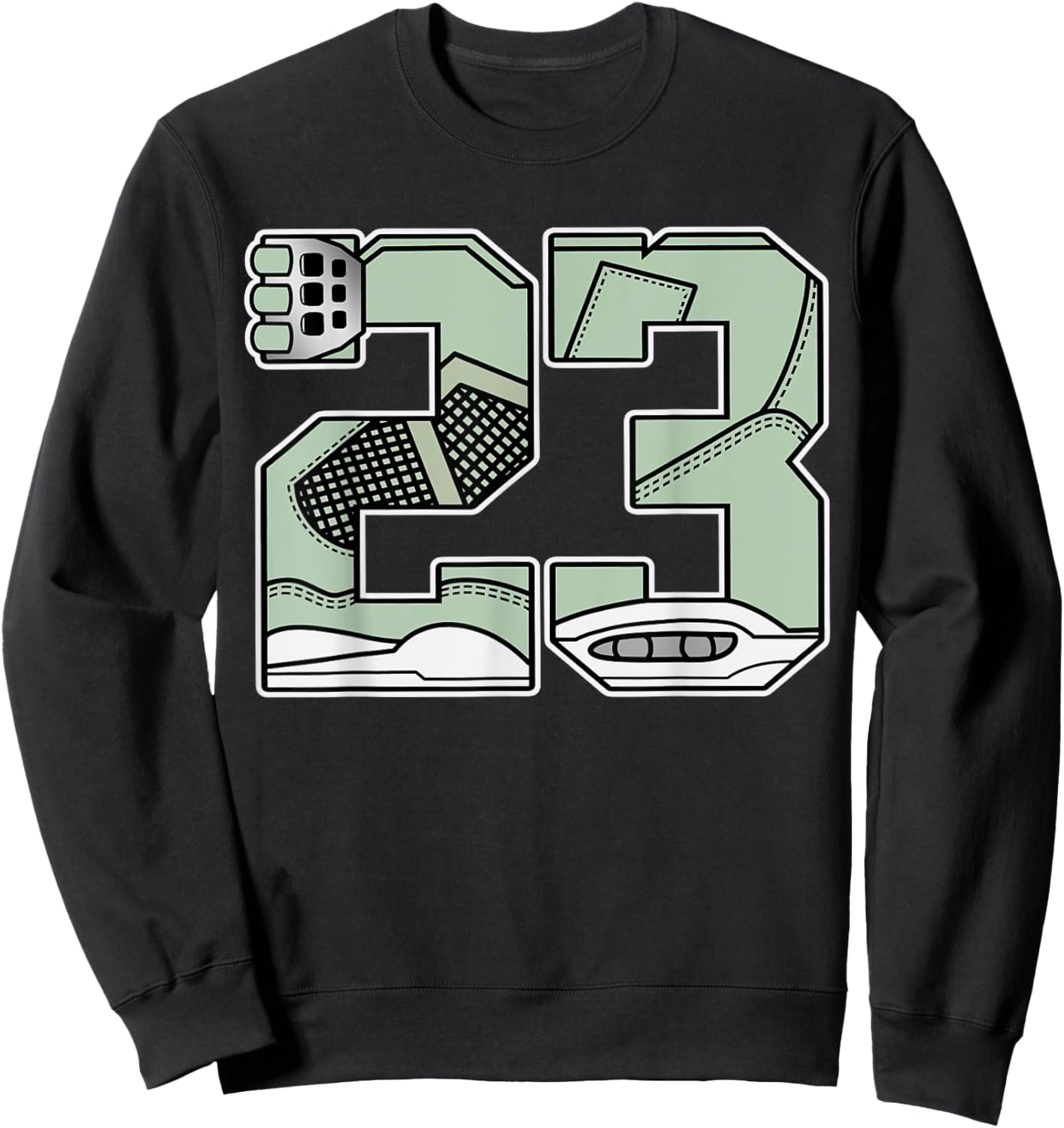 Number 23 Seafoam Abundance 4s Matching Women Sweatshirt - Sweatshirt | Black