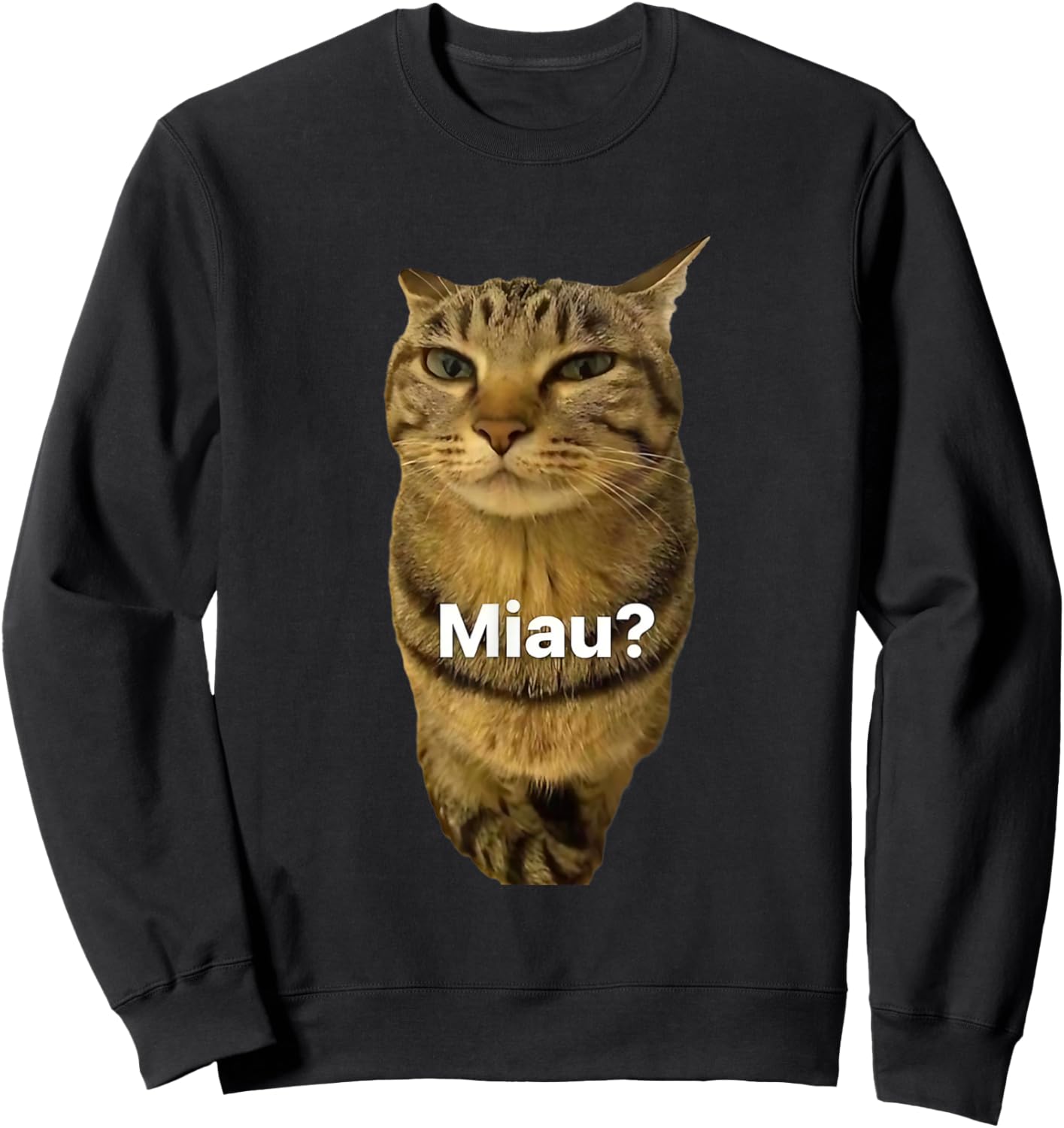 Funny silly cat meme Women Kids Sweatshirt - Sweatshirt | Black