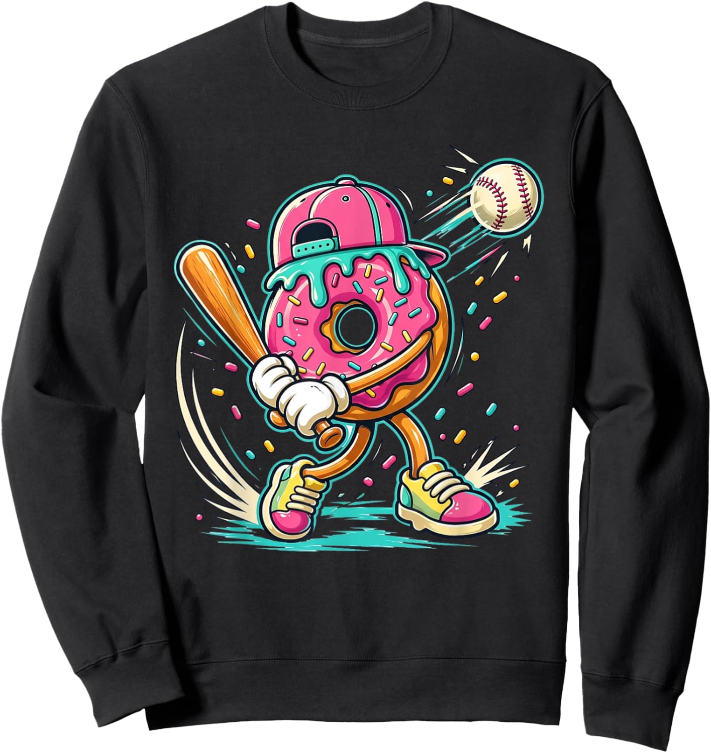 Donut and Dingers Youth Sweatshirt - Sweatshirt | Black