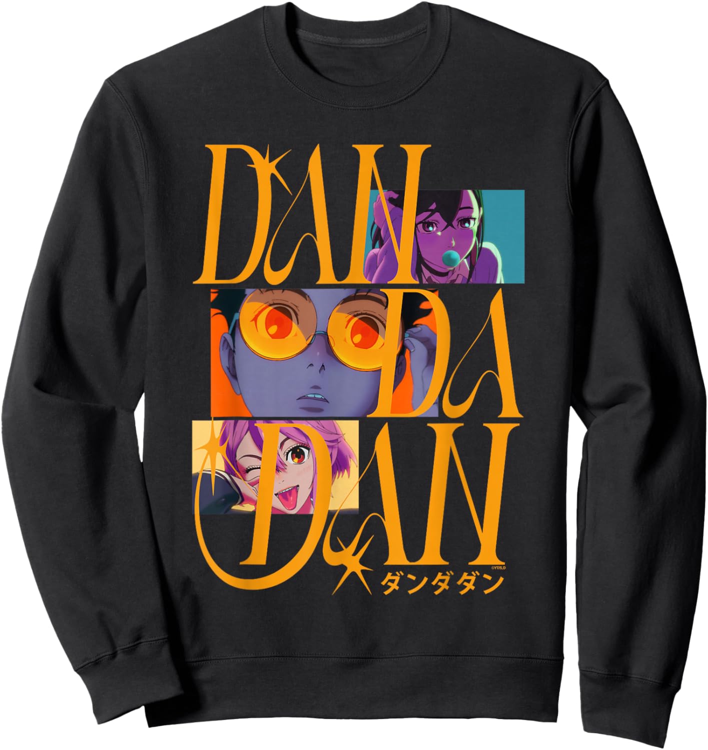 Dan Da Dan Colorful Opening Credits Scenes Anime Sweatshirt - Sweatshirt | Black