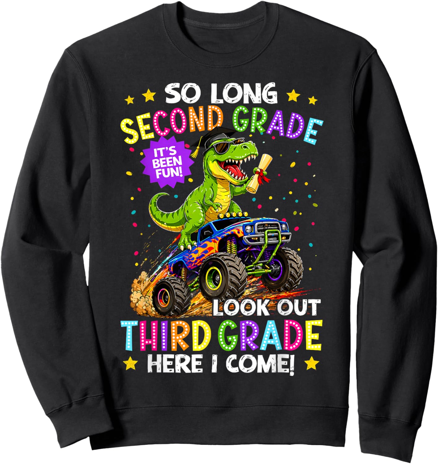 So Long 2nd Grade 3rd Grade Here I Come Graduation Boys Sweatshirt - Sweatshirt | Black