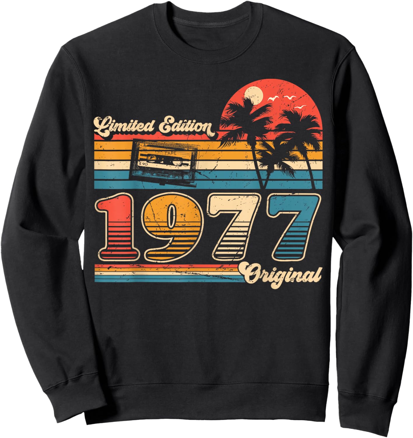 Original 1977 Vintage Birthday ancie Women , Black, S Sweatshirt - Sweatshirt | Black
