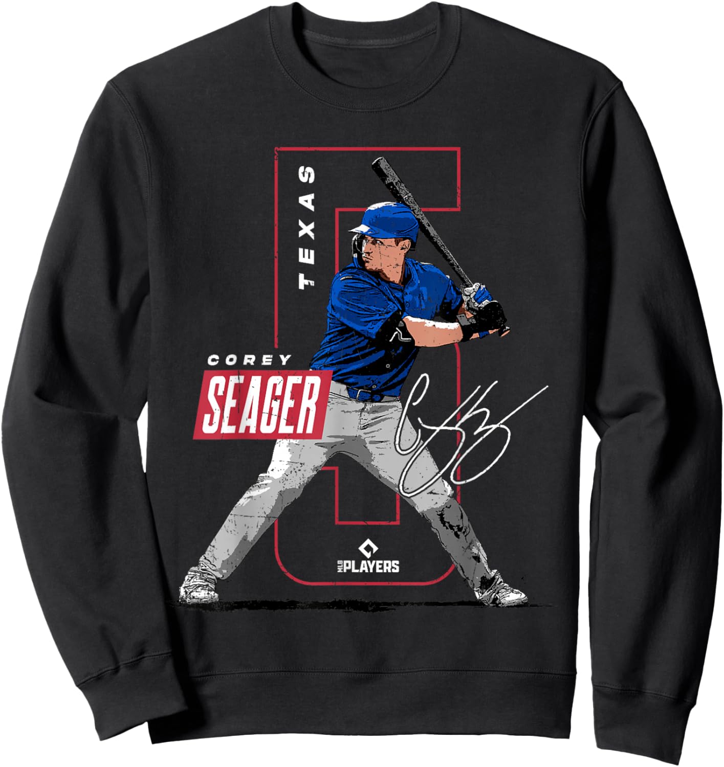Corey Seager | Texas Baseball MLB Players | MLBSEA4052 Sweatshirt - Sweatshirt | Black