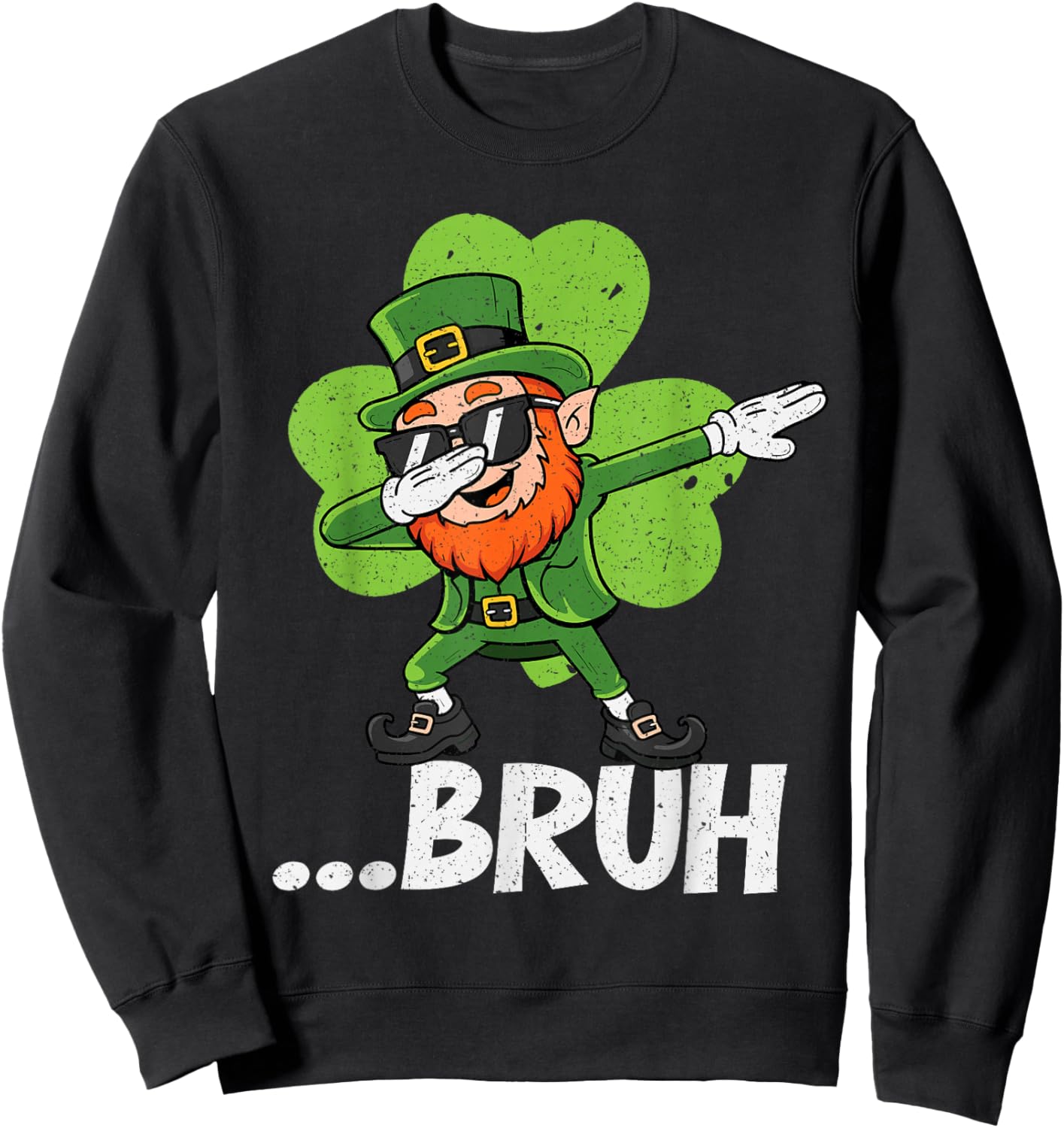 Boys St Patricks Day Bruh 6 7 Saint Patricks Kids Youth Teen Sweatshirt - Sweatshirt | Black