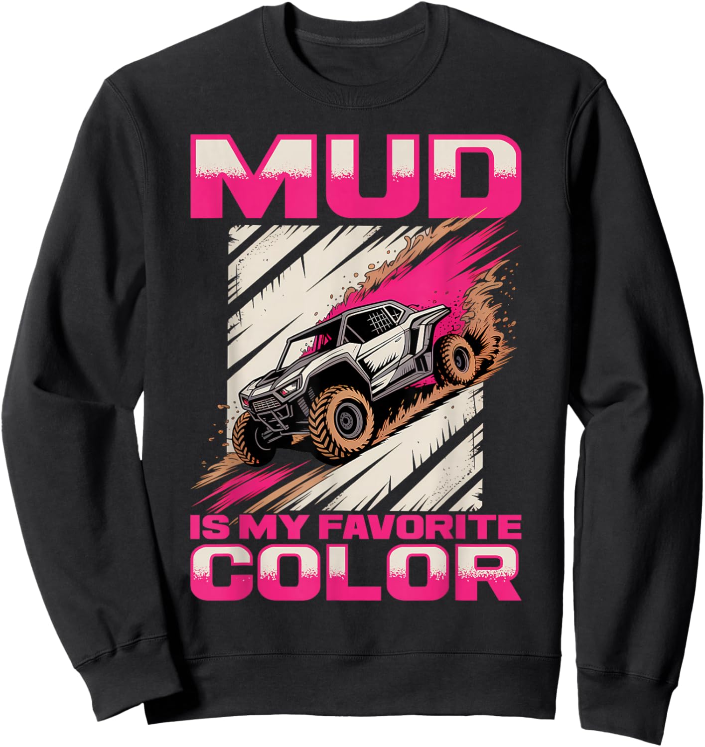 UTV Off Road Girl Woman 4 Wheeler Side by Side Sweatshirt - Sweatshirt | Black