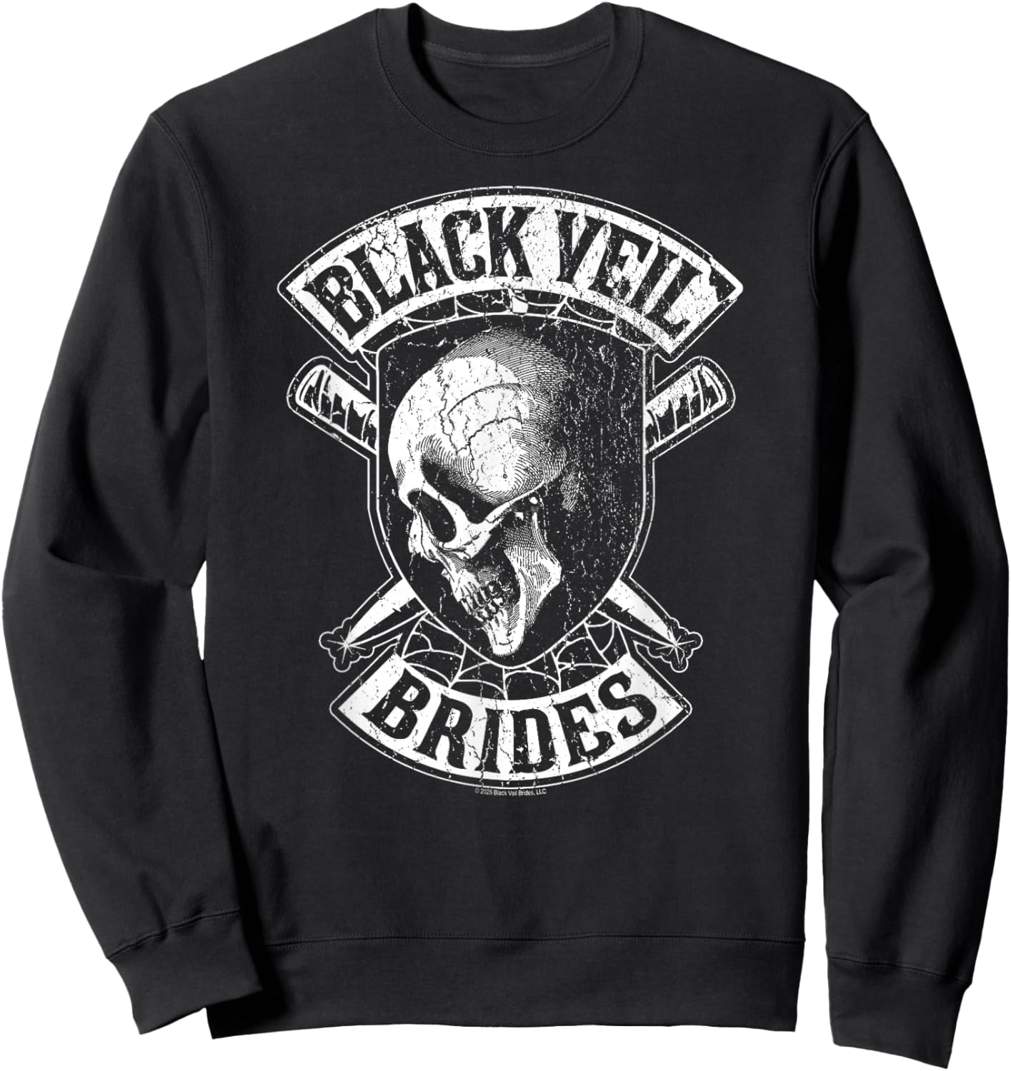 Black Veil Brides Totenkopf und Baseballschläger Hollywood Sweatshirt - Sweatshirt | Black