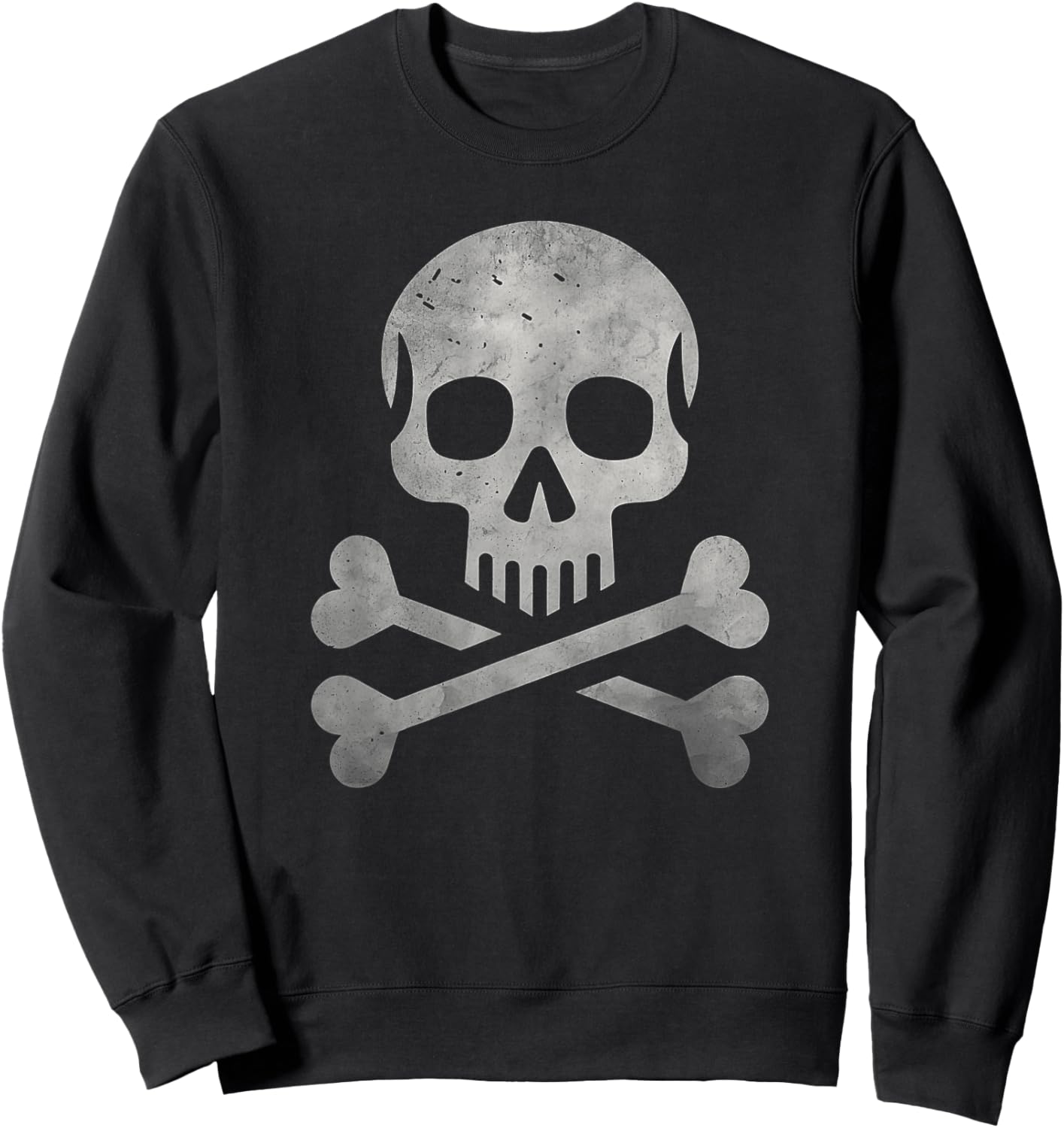 Jolly Roger Pirate Skull And Crossbones Flag Halloween Sweatshirt - Sweatshirt | Black