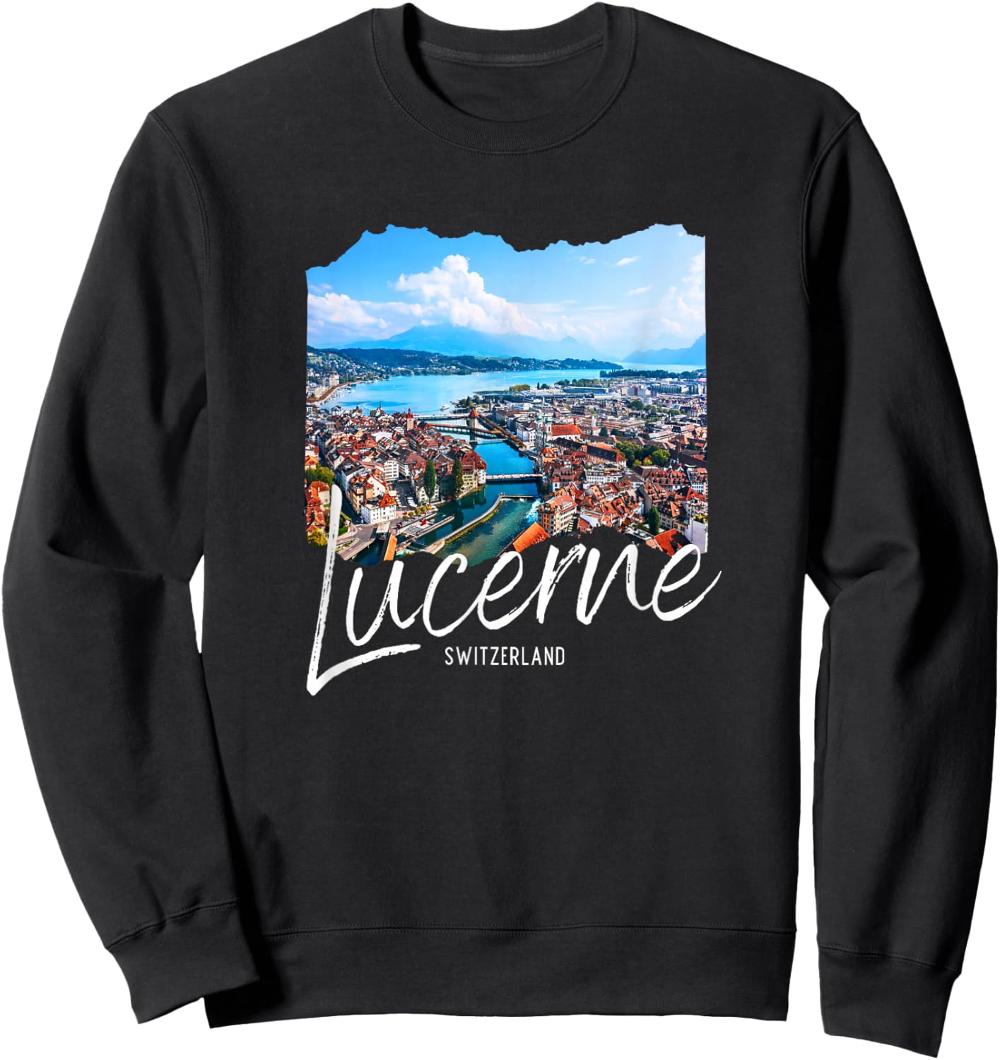 Lucerne Switzerland Souvenir Lucerne Sweatshirt - Sweatshirt | Black