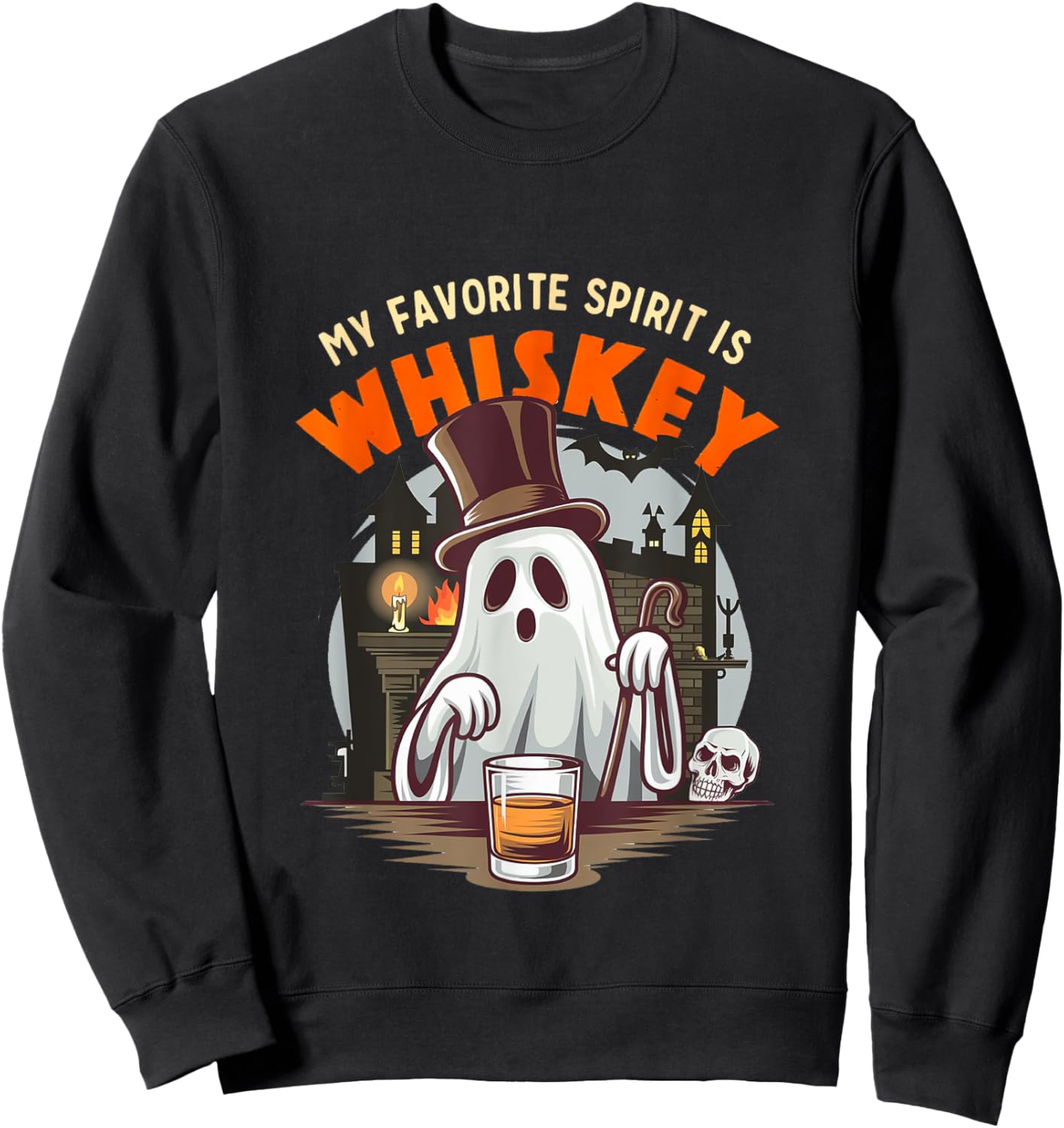 My Favorite Spirit is Whiskey Sweatshirt - Sweatshirt | Black