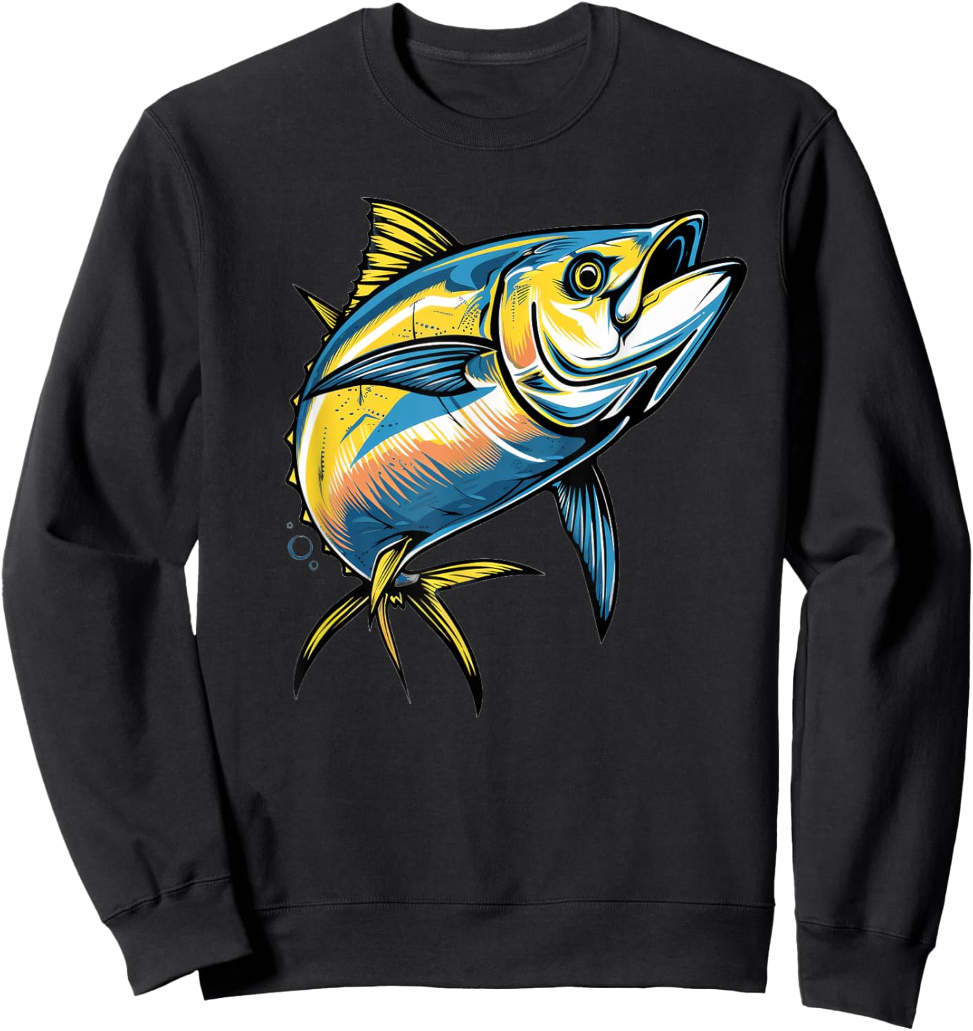 Yellowfin Tuna Design Sweatshirt - Sweatshirt | Black