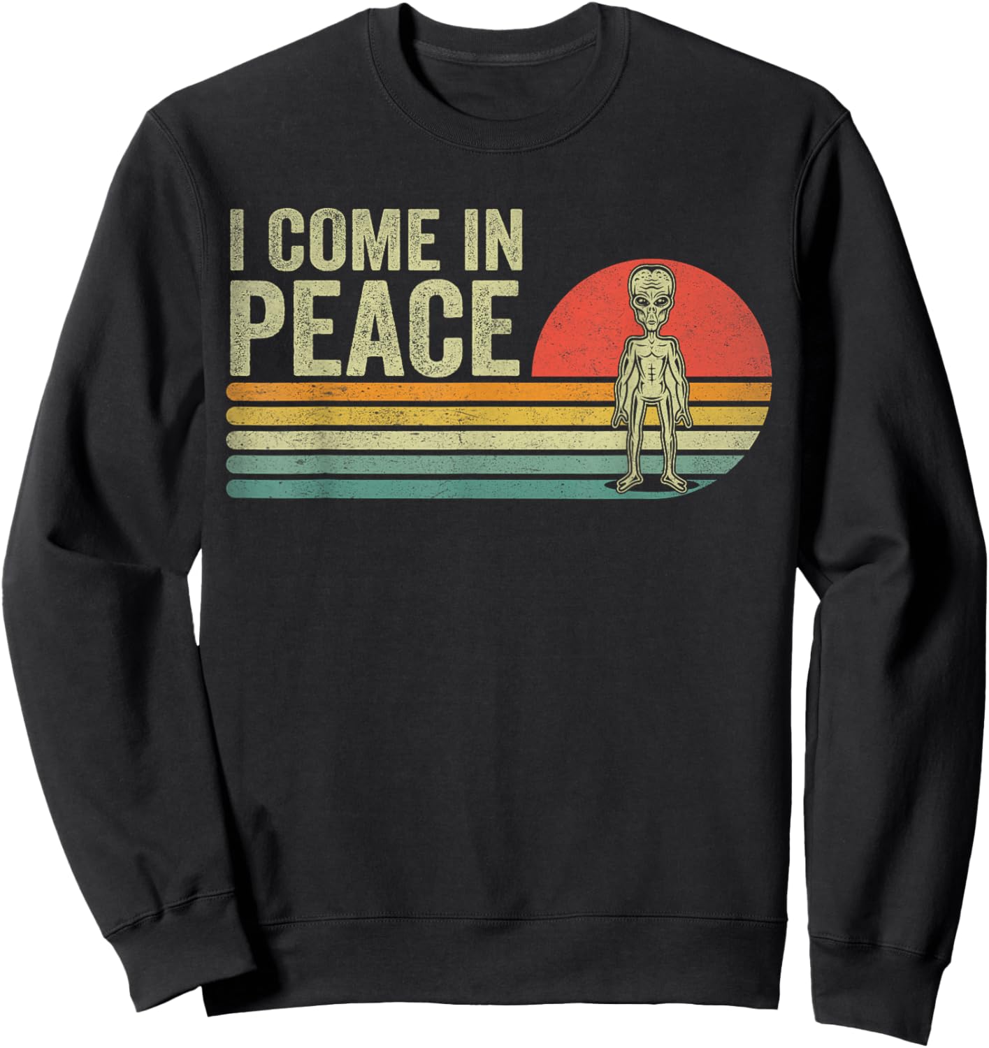 I Come In Peace im Peace Matching Couples Alien Sweatshirt - Sweatshirt | Black