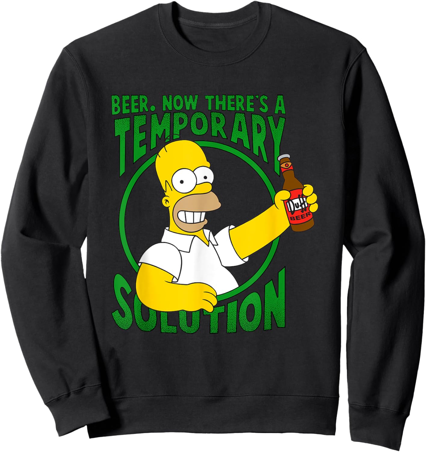 The Simpsons Beer The Temporary Solution Sweatshirt - Sweatshirt | Black