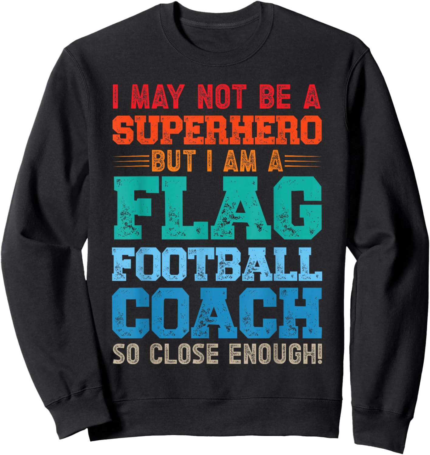 Flag Football Coach Sweatshirt - Sweatshirt | Black
