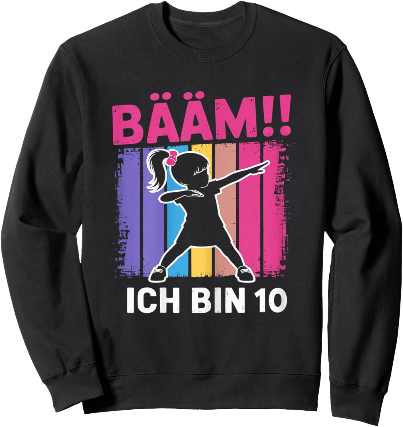Bääm Ich Bin 10 Dabbing Mädchen 10. Geburtstag Sweatshirt - Sweatshirt | Black