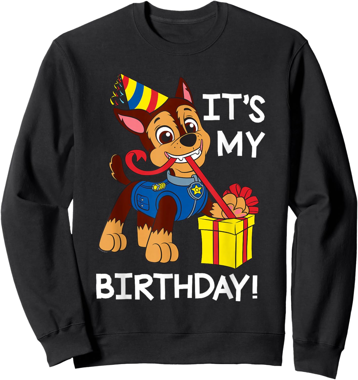 Paw Patrol It's My Birthday Happy Birthday Chase Sweatshirt - Sweatshirt | Black
