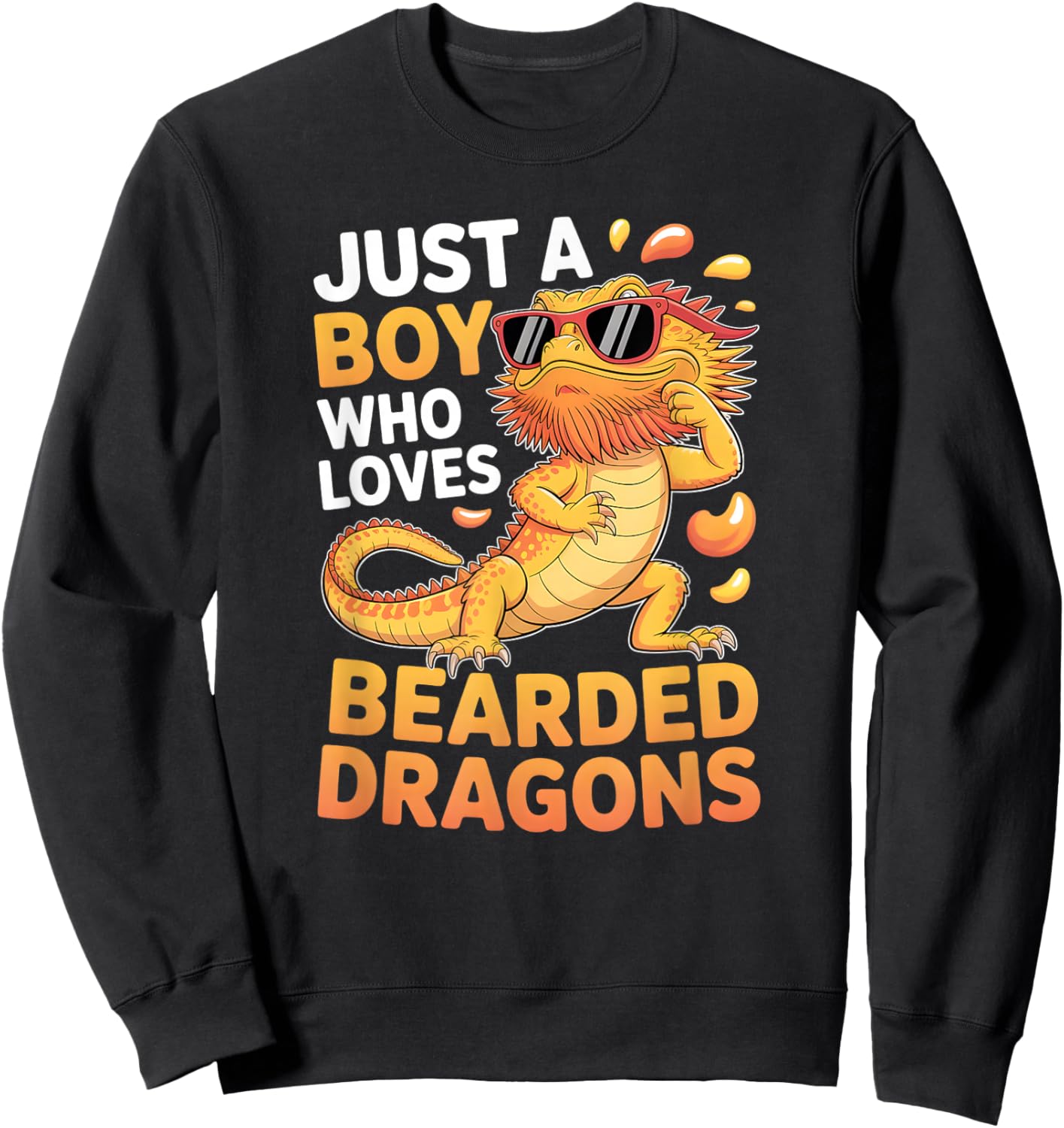 Boys Bearded Dragon Sweatshirt - Sweatshirt | Black