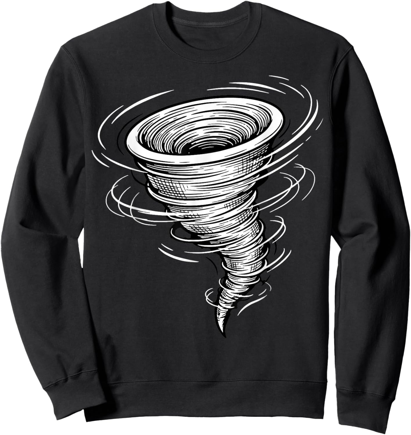 Tornado Illustration Storm Sweatshirt - Sweatshirt | Black