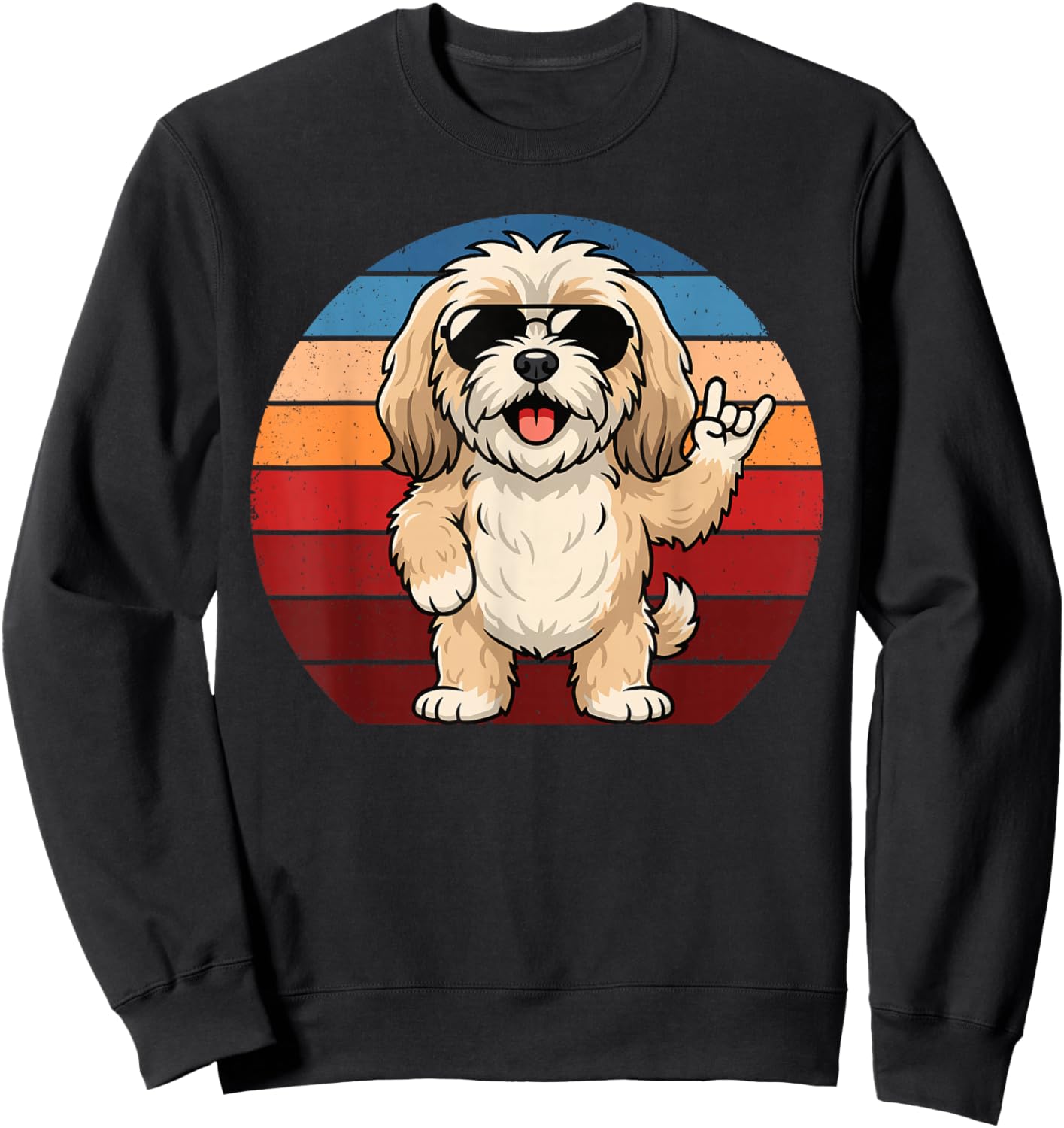 Retro Havanese Mom Havanese Dad Funny Havanese Sweatshirt - Sweatshirt | Black