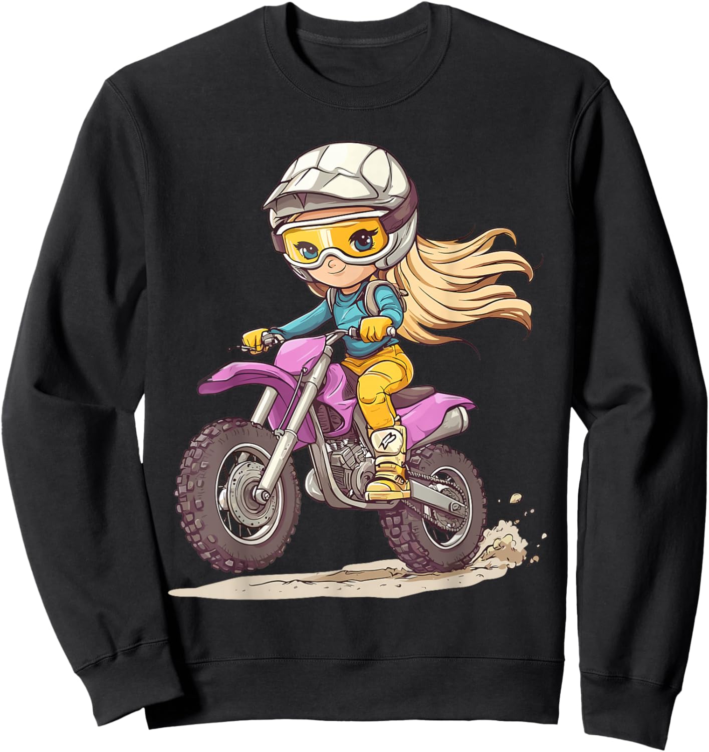 Girls Dirt Bike Sweatshirt - Sweatshirt | Black