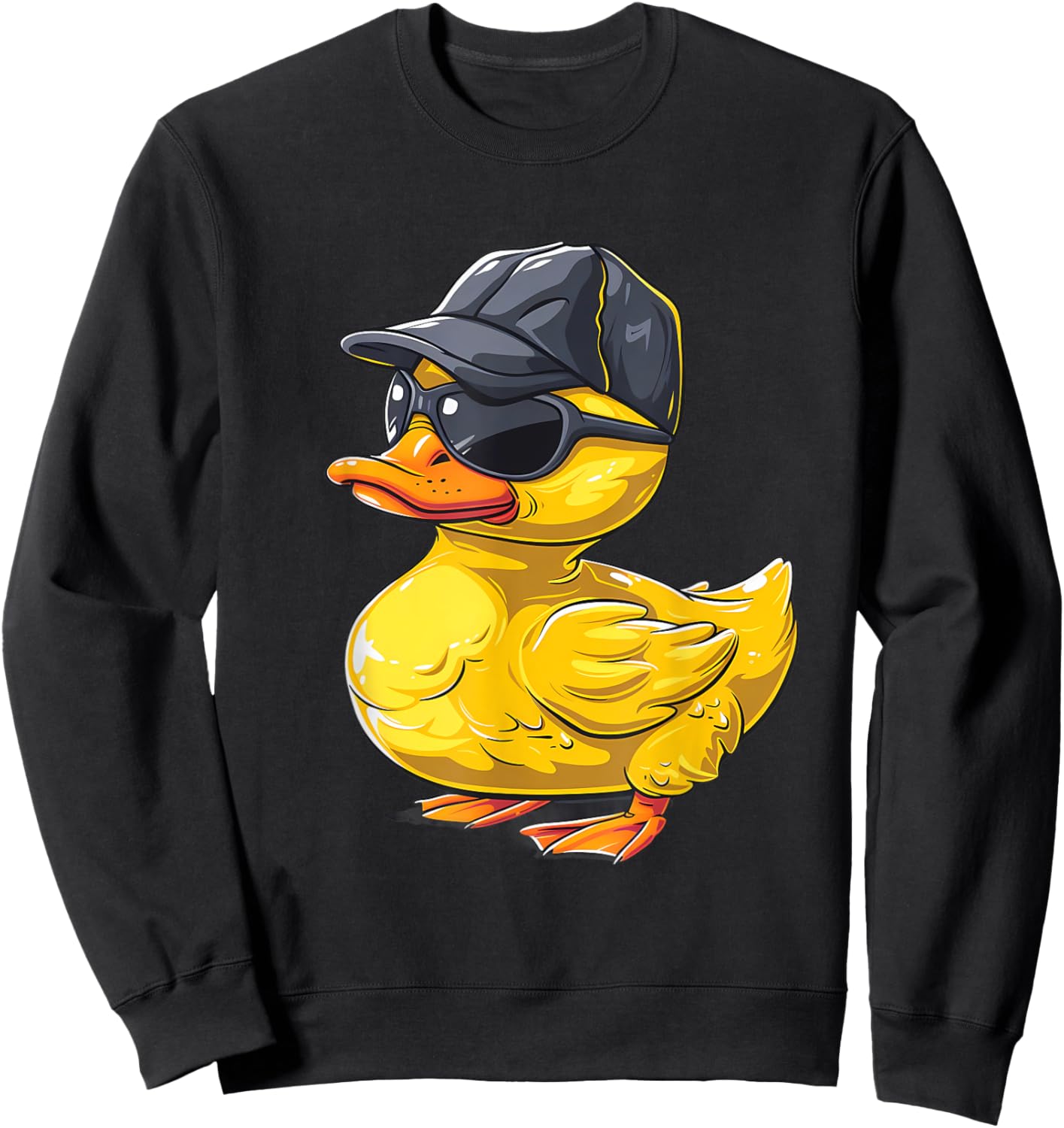 Rubber Duck Rubber Duckie Sunglasses Rubber Duck Lover Sweatshirt - Sweatshirt | Black