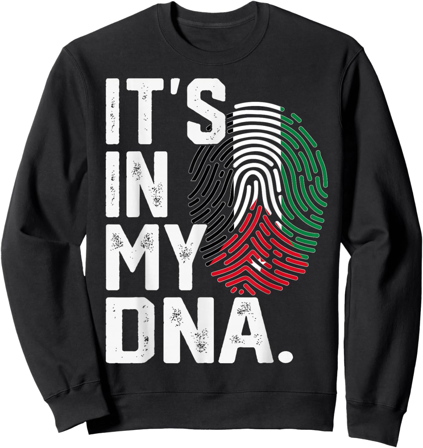 Jordan Roots Flag Fingerprint Graphic Patriotic Sweatshirt - Sweatshirt | Black
