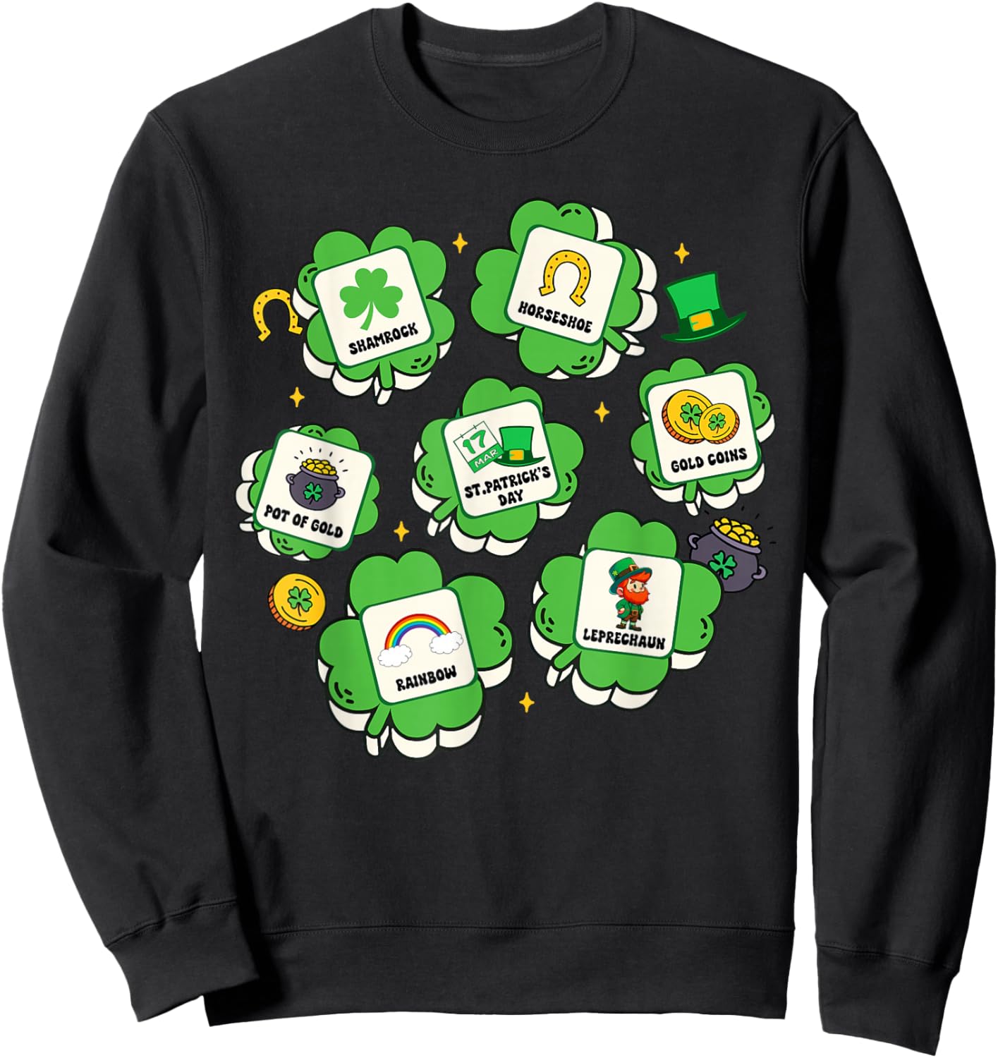 St. Patrick's Day SPED Teacher AAC Special Education Irish Sweatshirt - Sweatshirt | Black