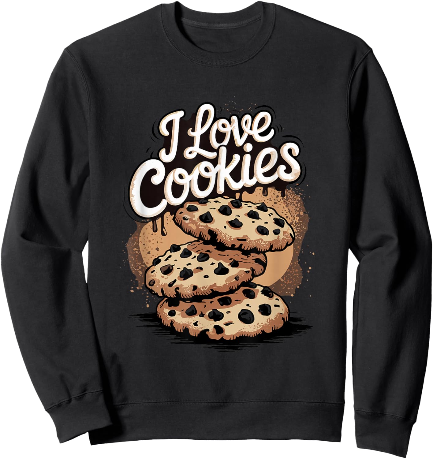 Cookie Baker Love I Love Cookies Sweatshirt - Sweatshirt | Black