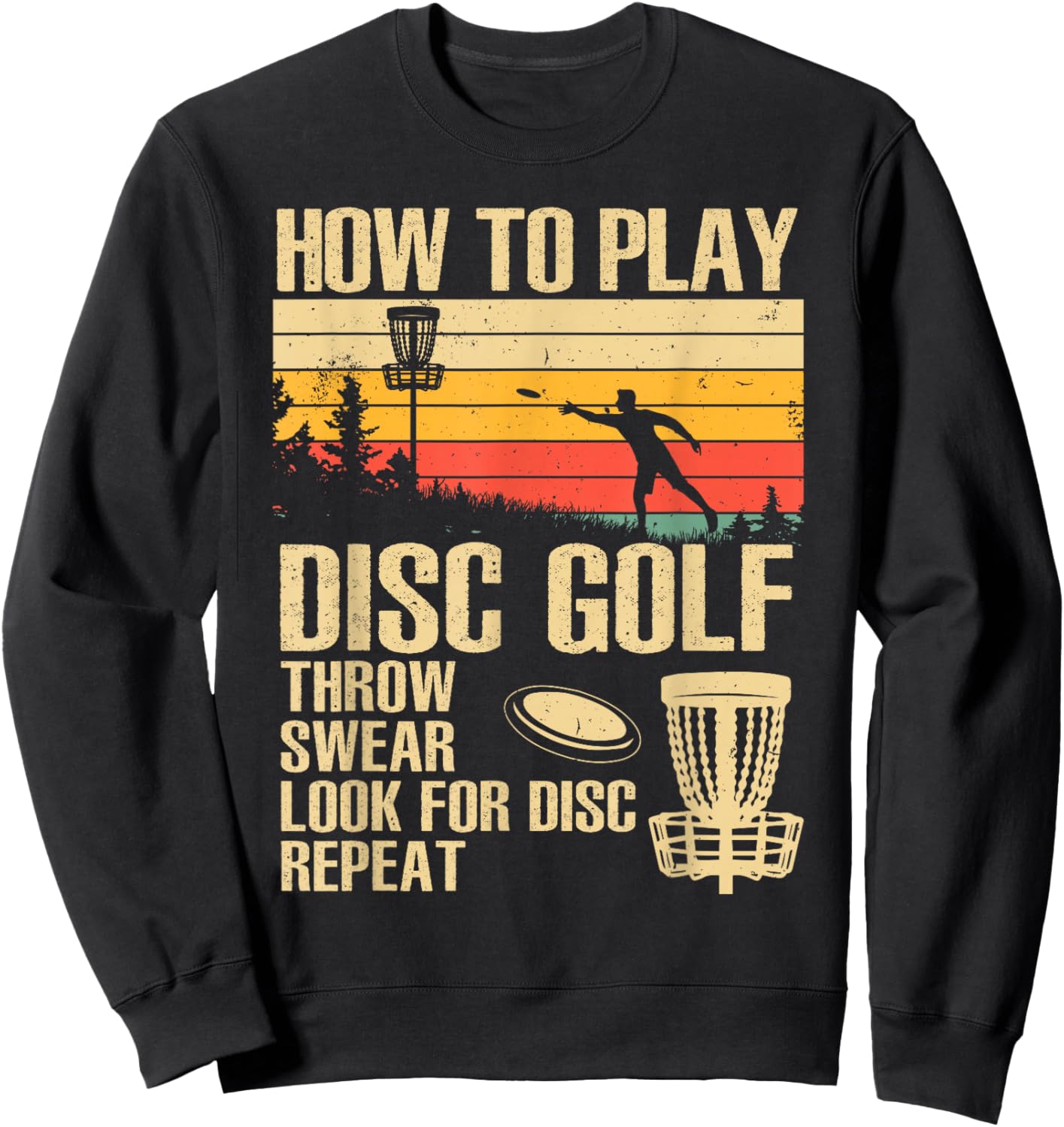 Disc Golf Design Women Disc Golfer Disc Golf Player Sweatshirt - Sweatshirt | Black