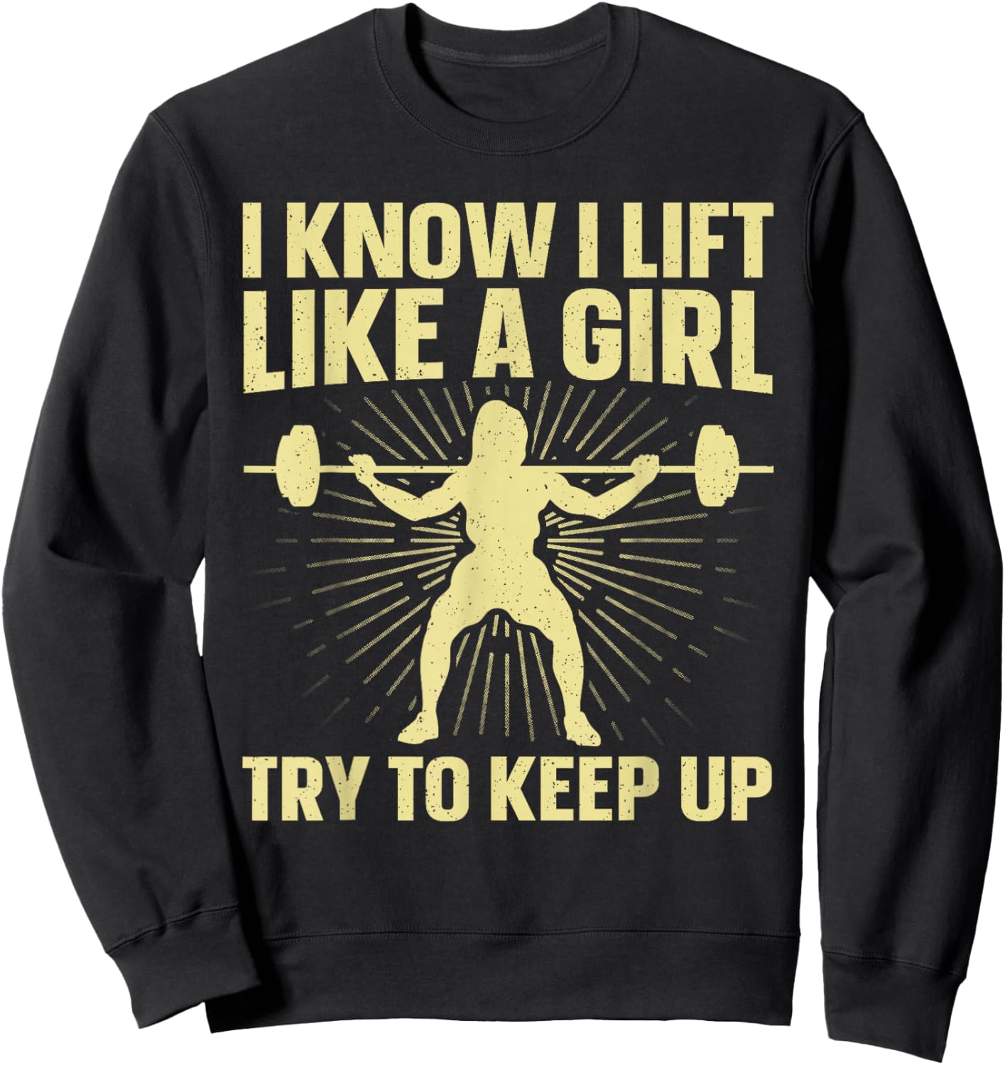 Powerlifting Art Girls Weightlifting Power Lifting Sweatshirt - Sweatshirt | Black
