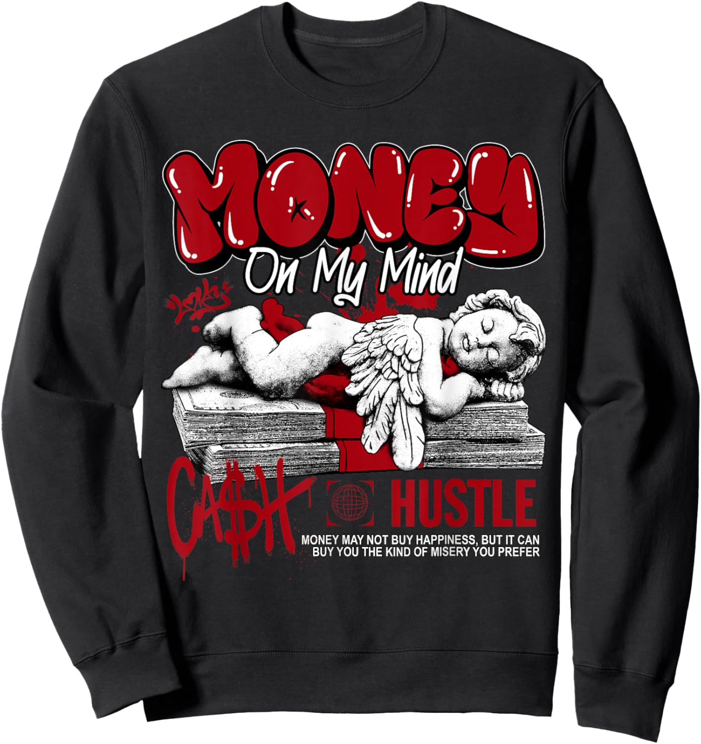 Money Cash Flu Game 12s Matching Women Sweatshirt - Sweatshirt | Black