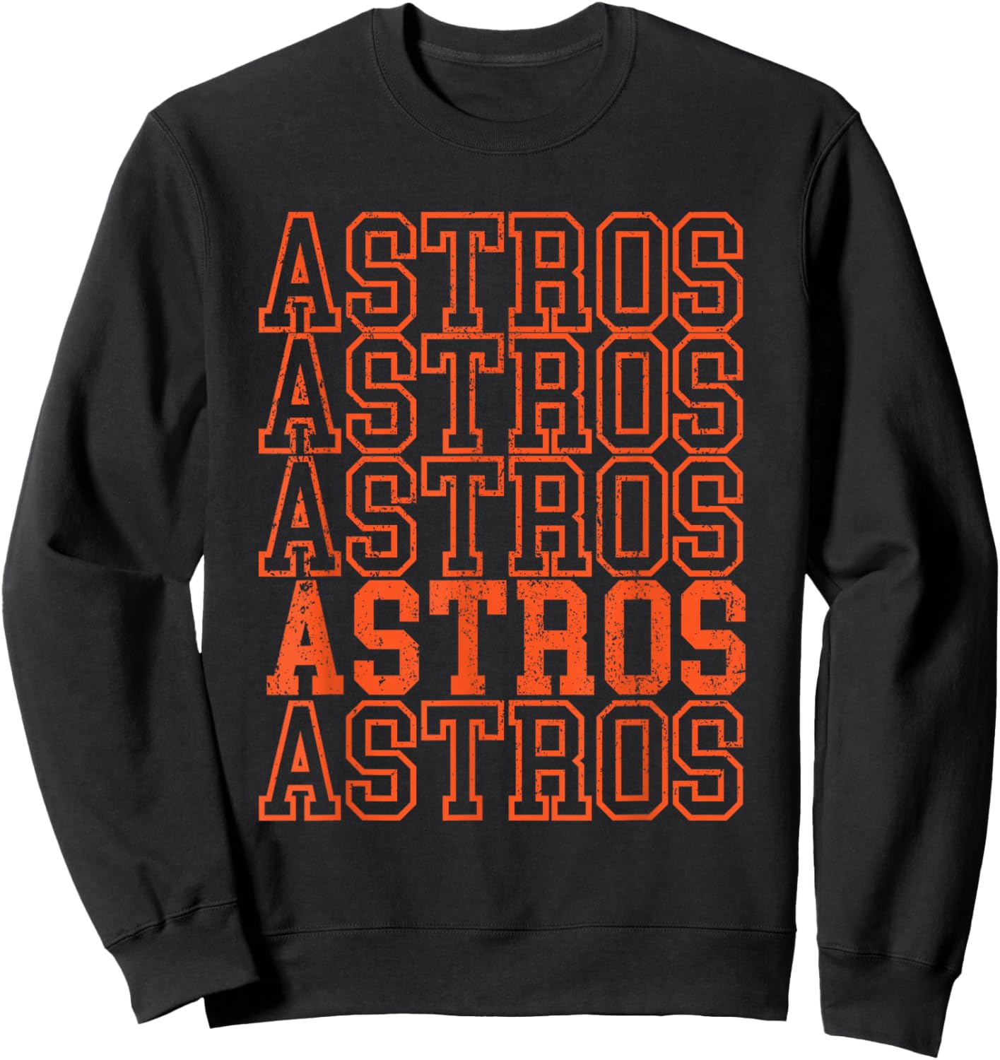 Vintage Astros Retro Style 70s-80s First Name Sweatshirt - Sweatshirt | Black