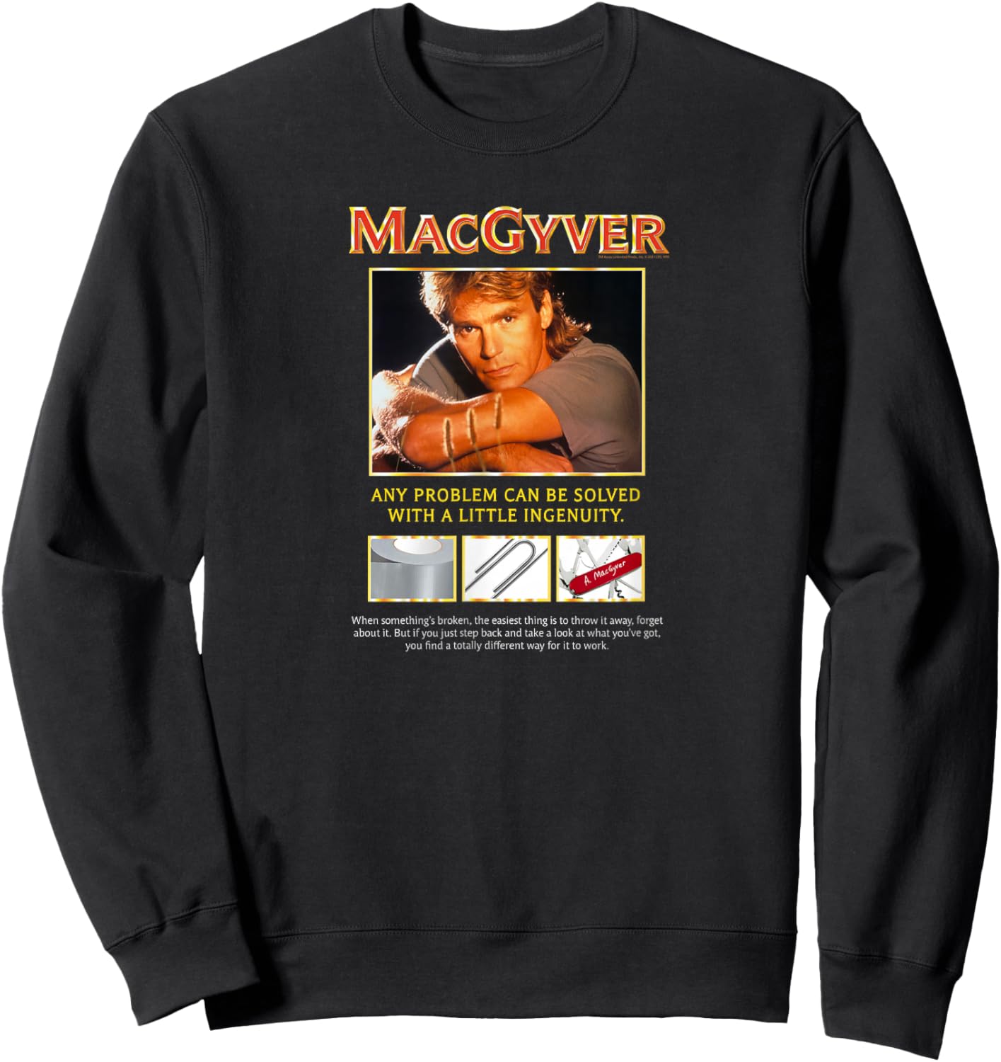 MacGyver Ingenuity Original Series , black, S Sweatshirt - Sweatshirt | Black