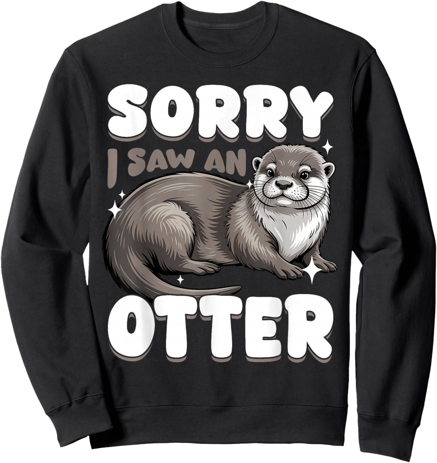 Funny Otter Sweatshirt - Sweatshirt | Black