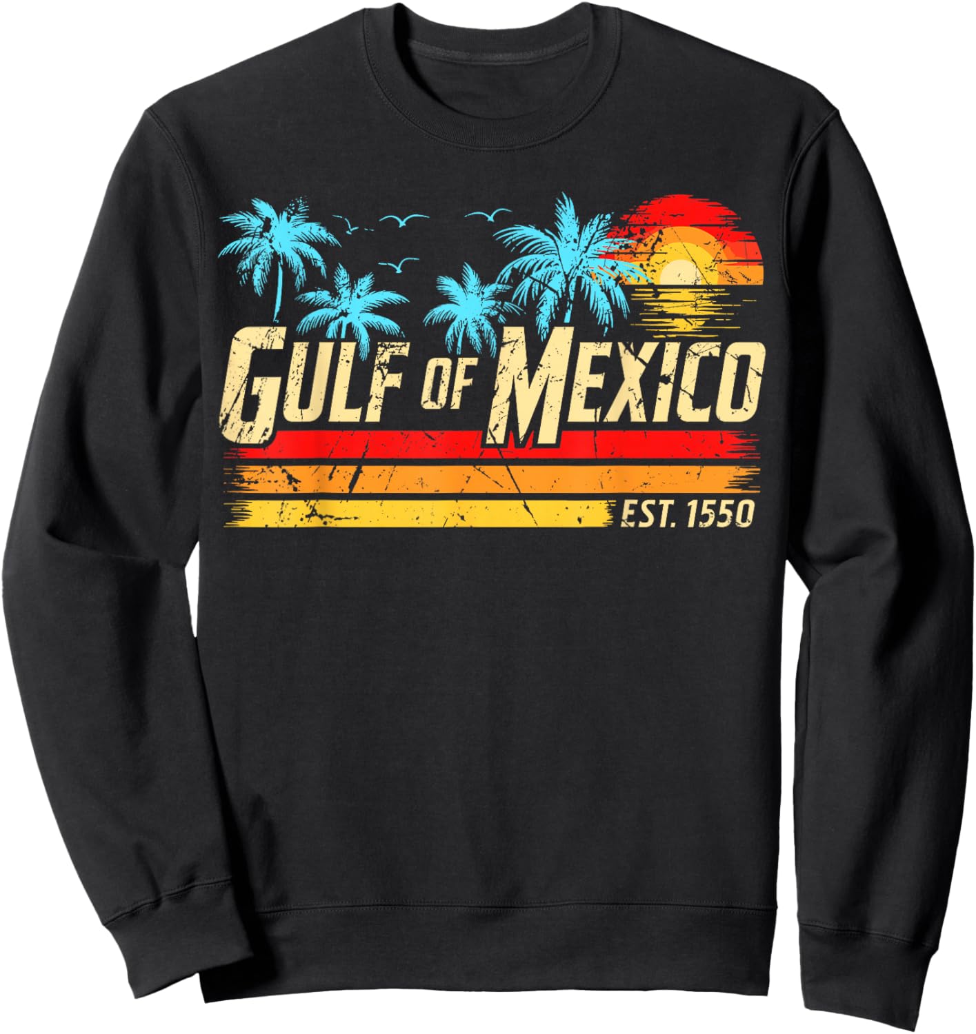 Gulf of Mexico Shirt Retro Vintage Beach Golf von Mexico Sweatshirt - Sweatshirt | Black