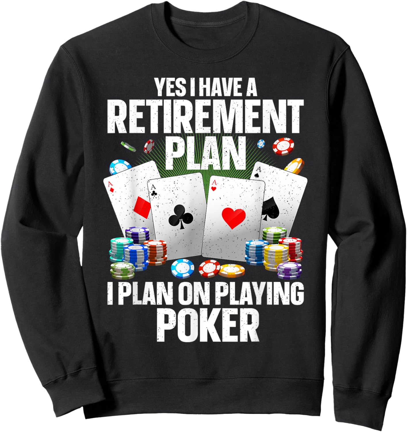Funny Poker Design Women Poker Player Poker Lover Sweatshirt - Sweatshirt | Black