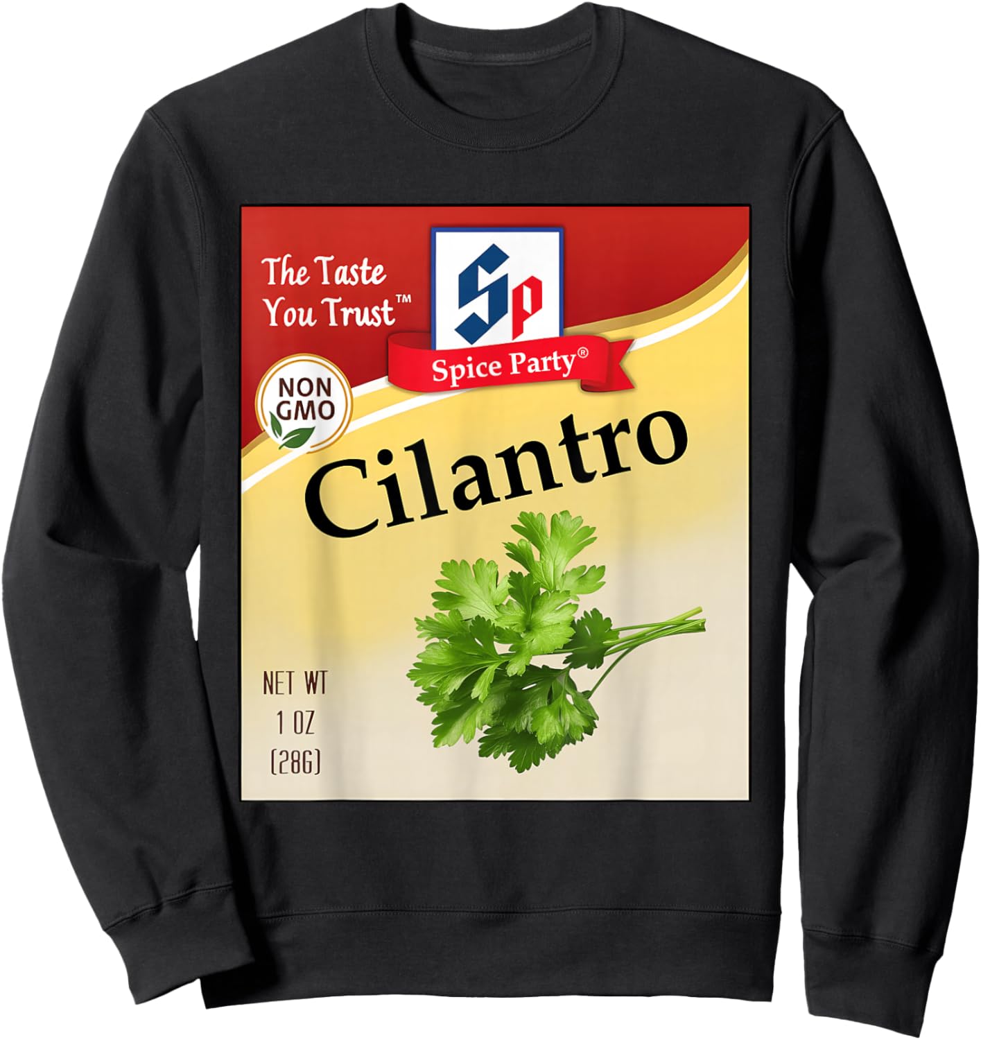 Cilantro Condiment Costume Holiday Spice Group Costumes Sweatshirt - Sweatshirt | Black