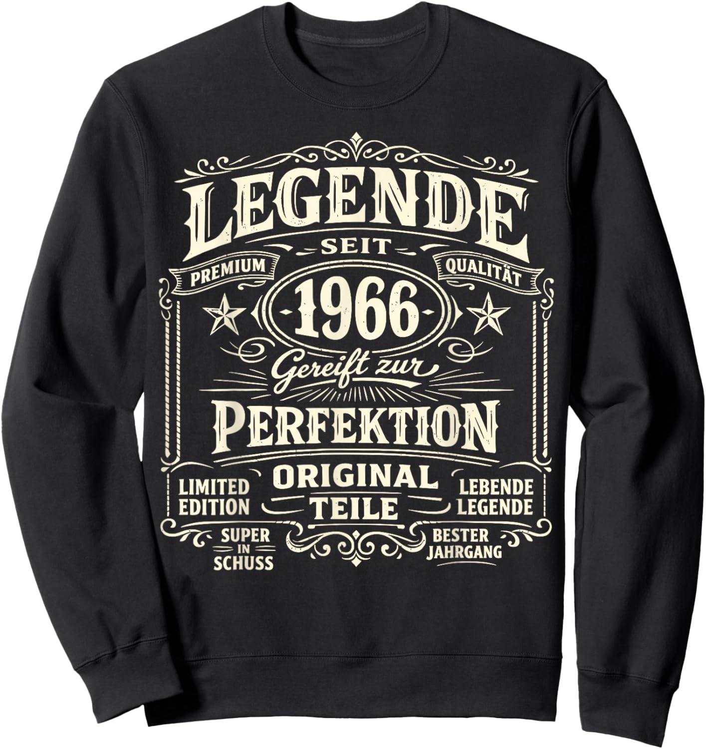60. Geburtstag Mann Frau 60 Jahre Deko 1966 Geschenk Lustig Sweatshirt - Sweatshirt | Black
