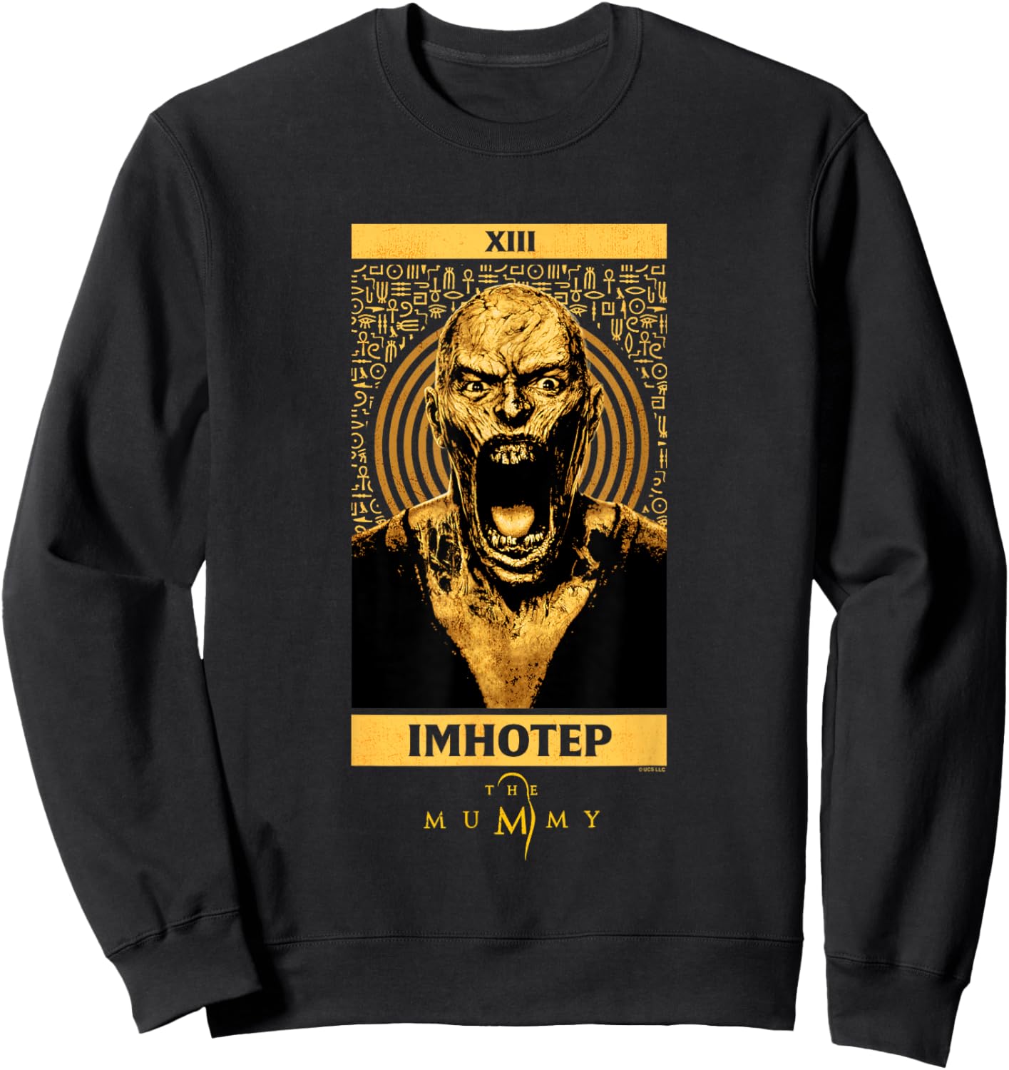 The Mummy Imhotep Tarot Card Vintage Sweatshirt - Sweatshirt | Black
