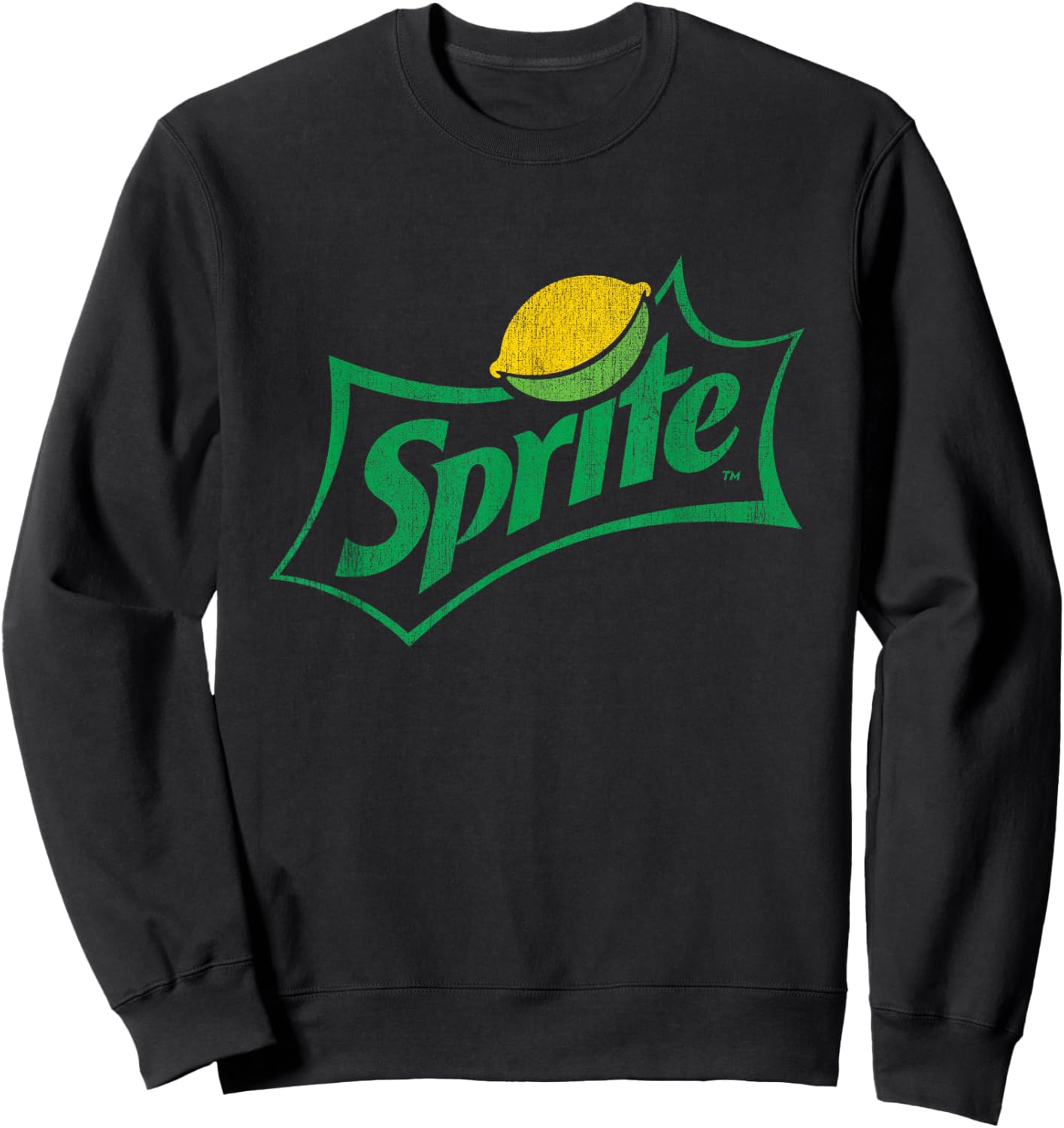 Sprite Distressed Logo Sweatshirt - Sweatshirt | Black