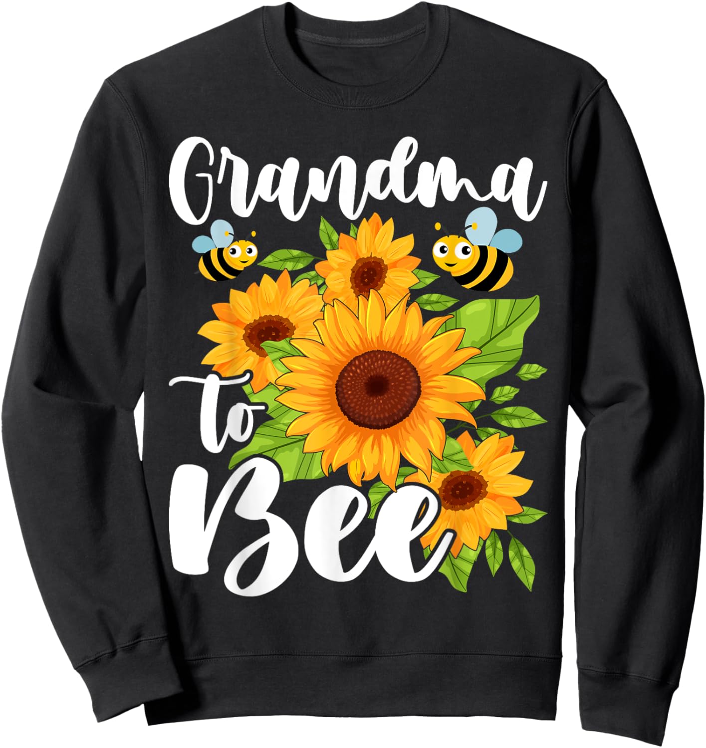 Grandma to Bee Cute Funny Pregnancy Announcement Grandma Sweatshirt - Sweatshirt | Black