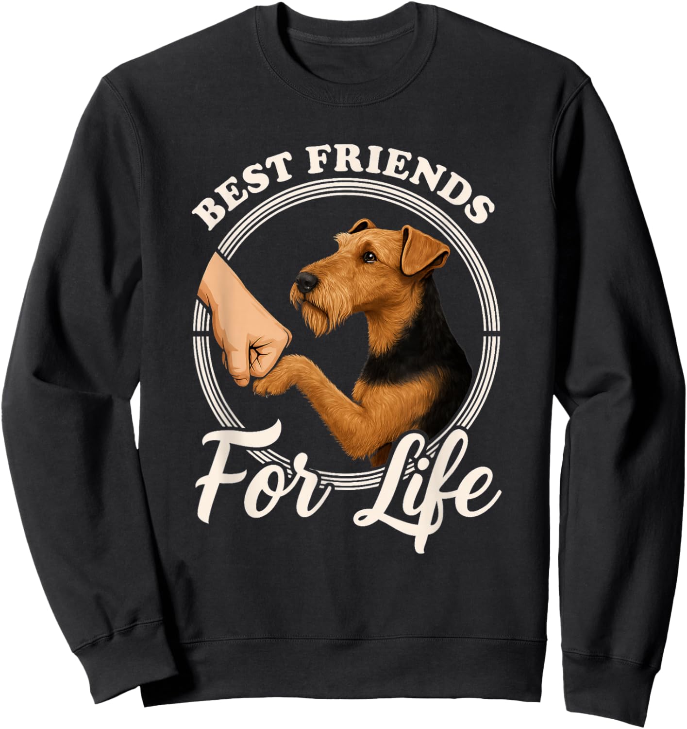 Airedale Terrier Dog Lover Design Beautiful Airedale Terrier Sweatshirt - Sweatshirt | Black