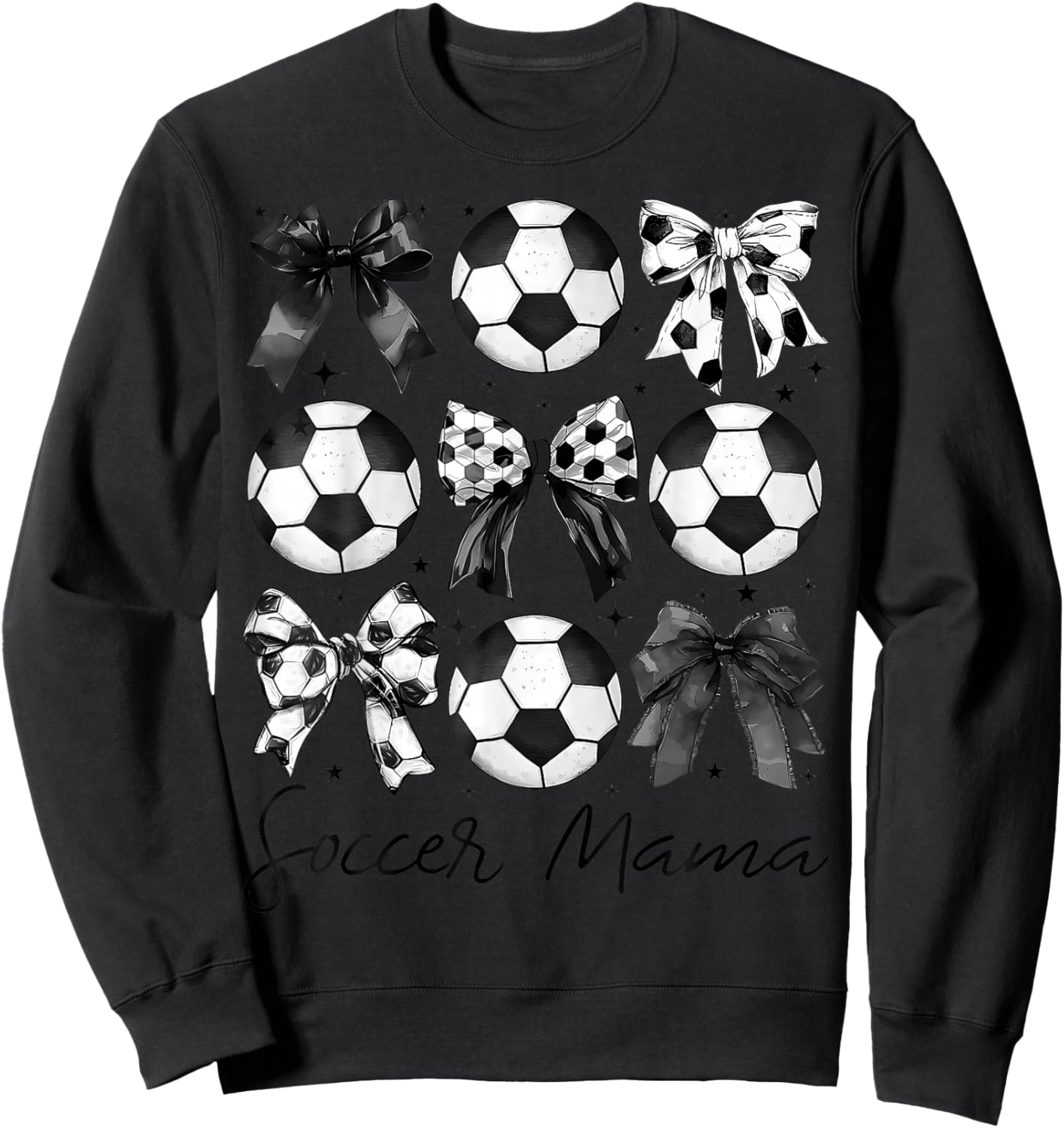 Soccer Mama Shirt Coquette Bow Soccer Mom Sweatshirt - Sweatshirt | Black