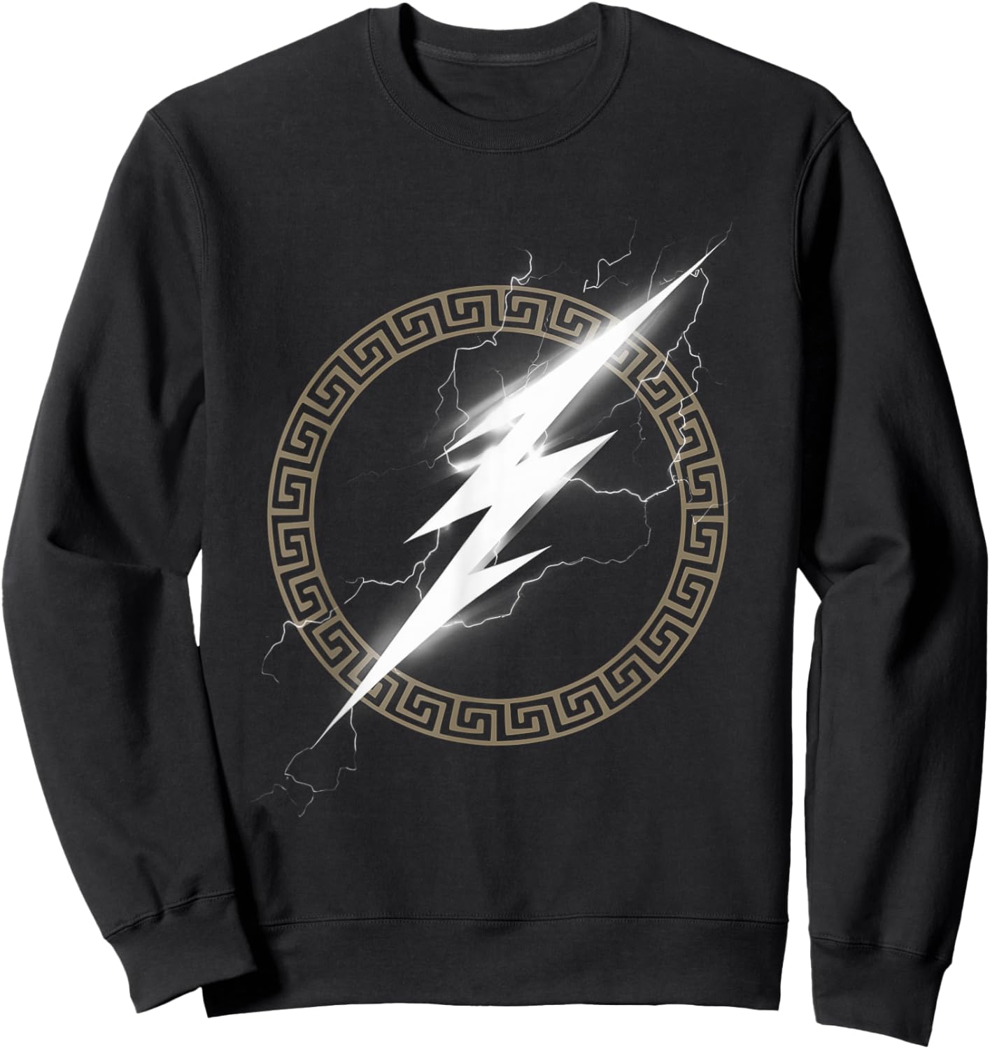 Zeus Ancient Greek God Lightning Bolt Symbol Sweatshirt - Sweatshirt | Black