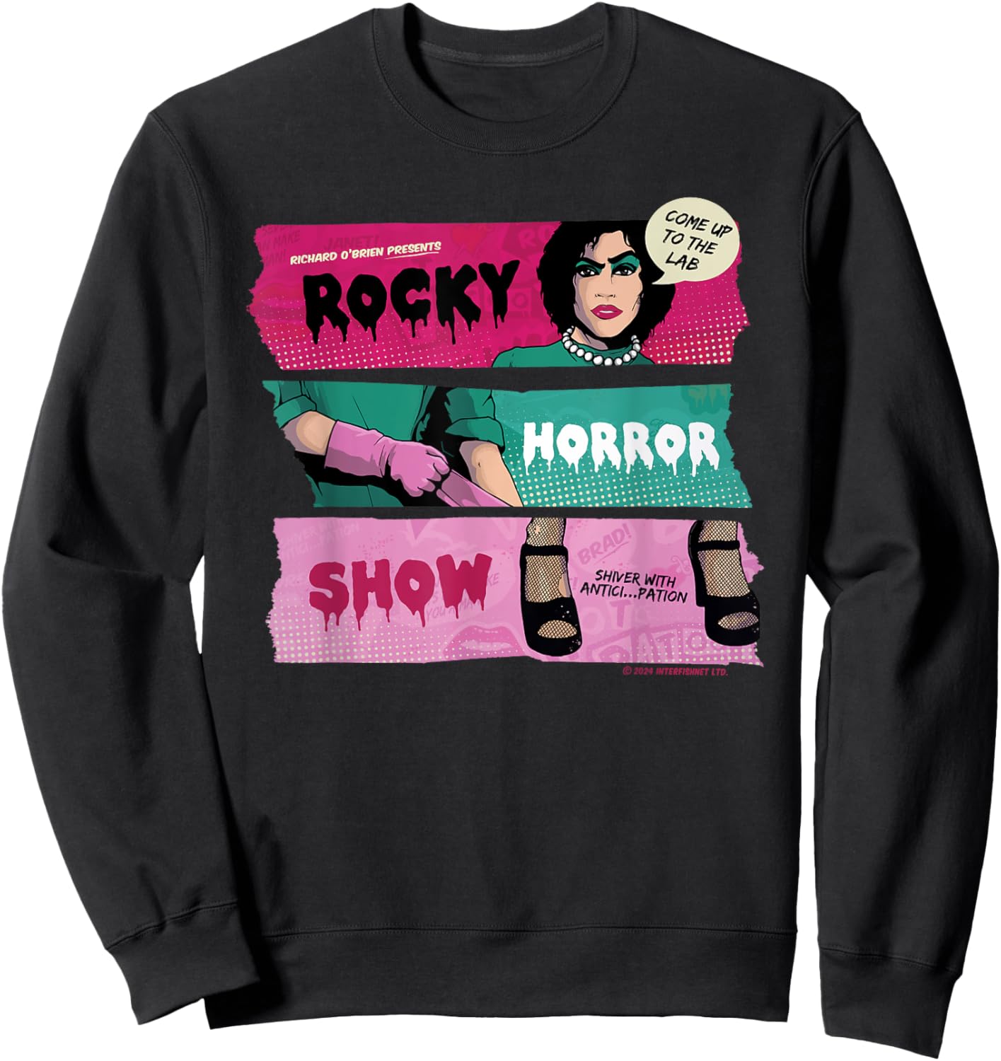 Rocky Horror Show Doctor Frank N Furter Come Up To The Lab Sweatshirt - Sweatshirt | Black