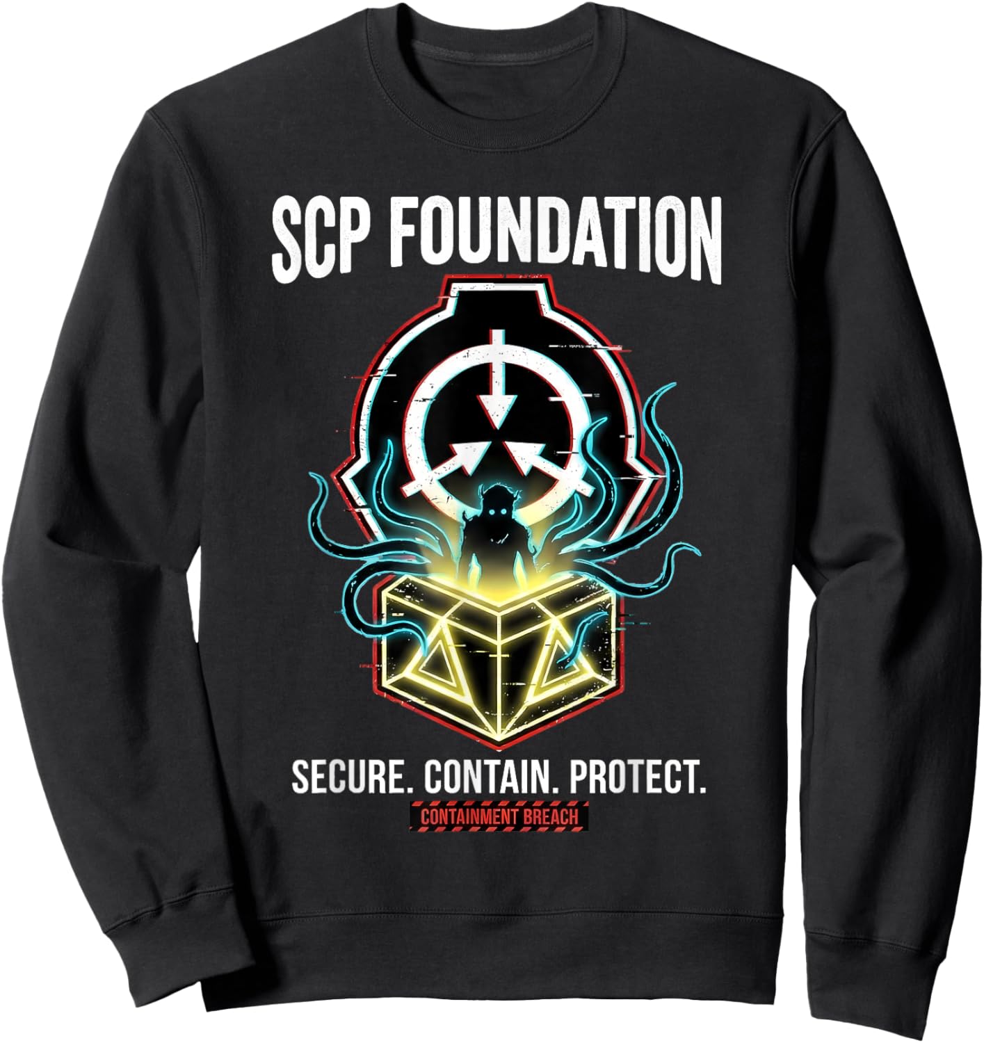 SCP Foundation Containment Able Glitch Anomaly SCP-076 Sweatshirt - Sweatshirt | Black