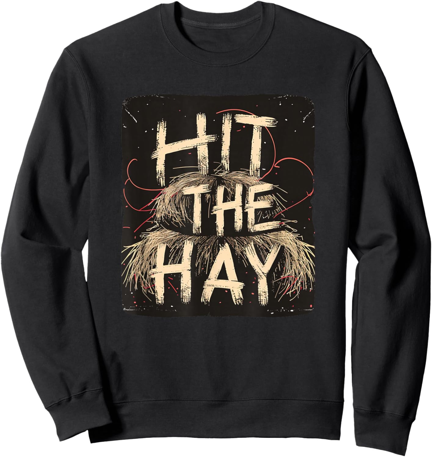 Funny Sleep Wear Costume with hit the hay Sweatshirt - Sweatshirt | Black