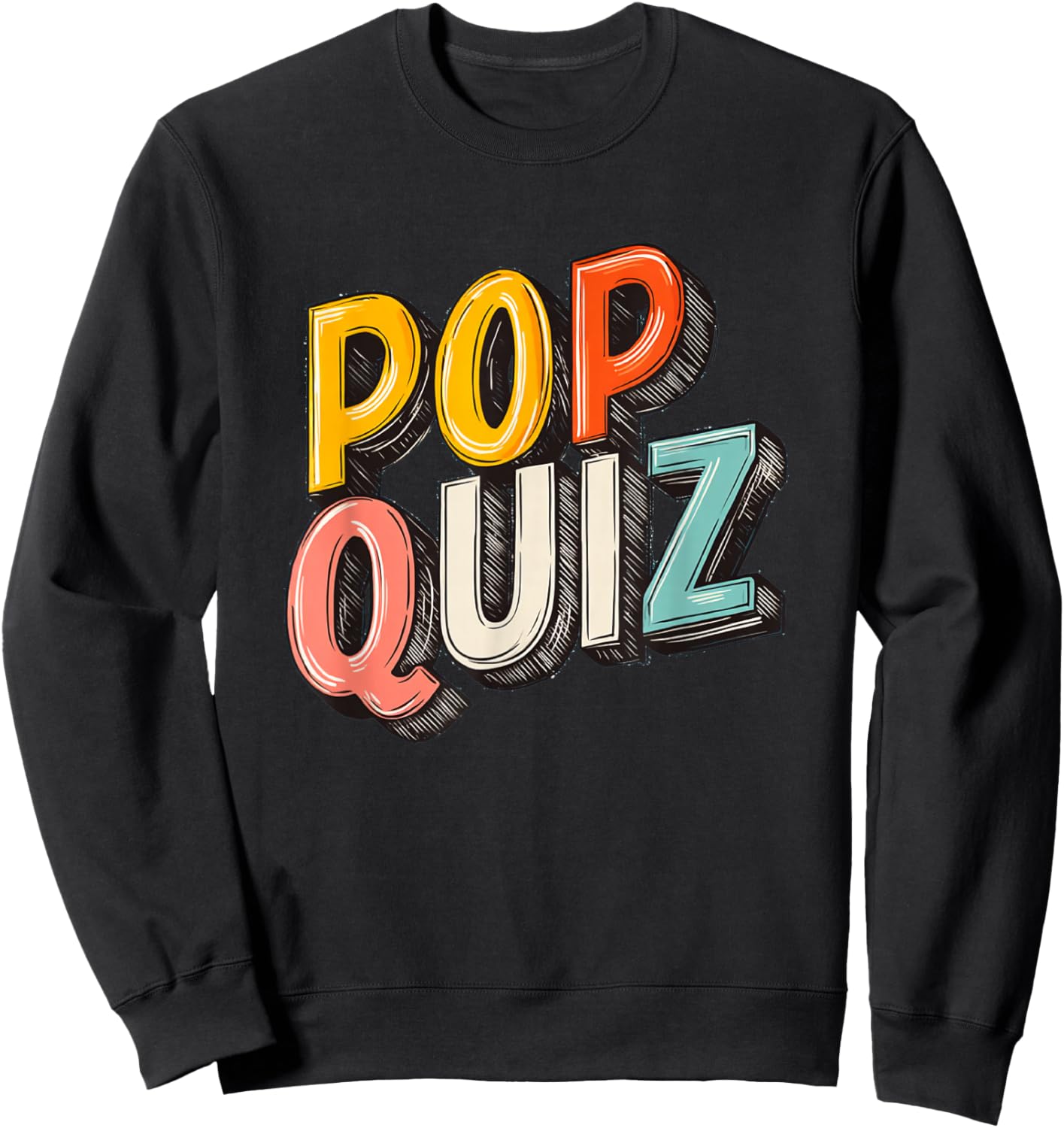 Colorful Pop Quiz Sweatshirt - Sweatshirt | Black