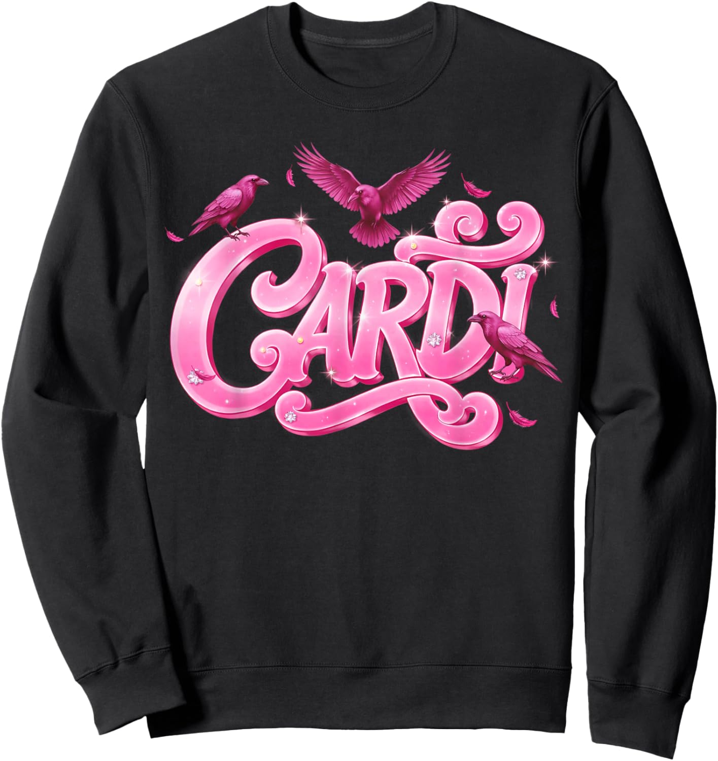 Cardi First Name Birthday Personalized Women Kids Sweatshirt - Sweatshirt | Black