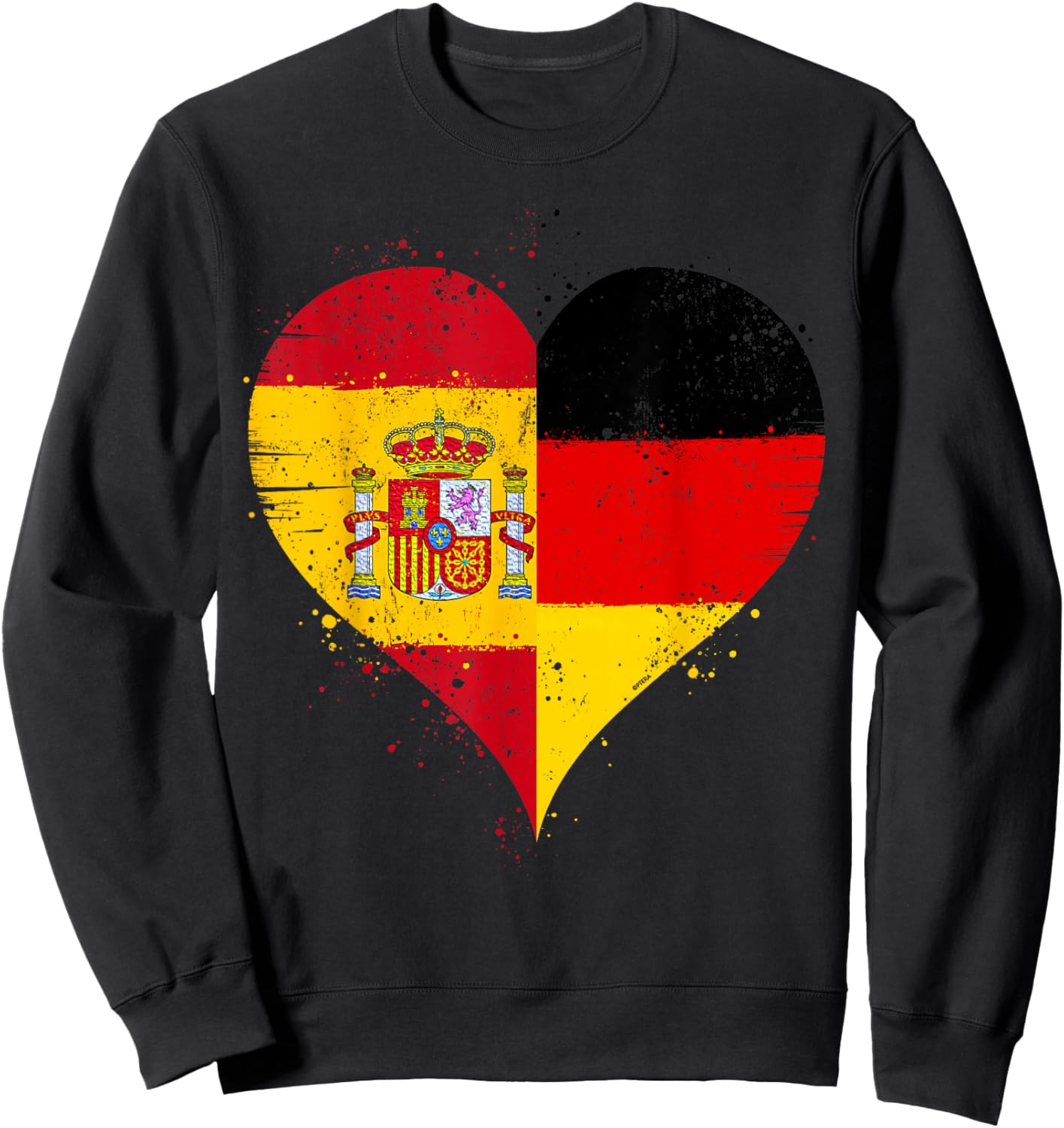 Spanien Deutschland Flagge Stolze Spanisch Deutsch Fans Sweatshirt - Sweatshirt | Black
